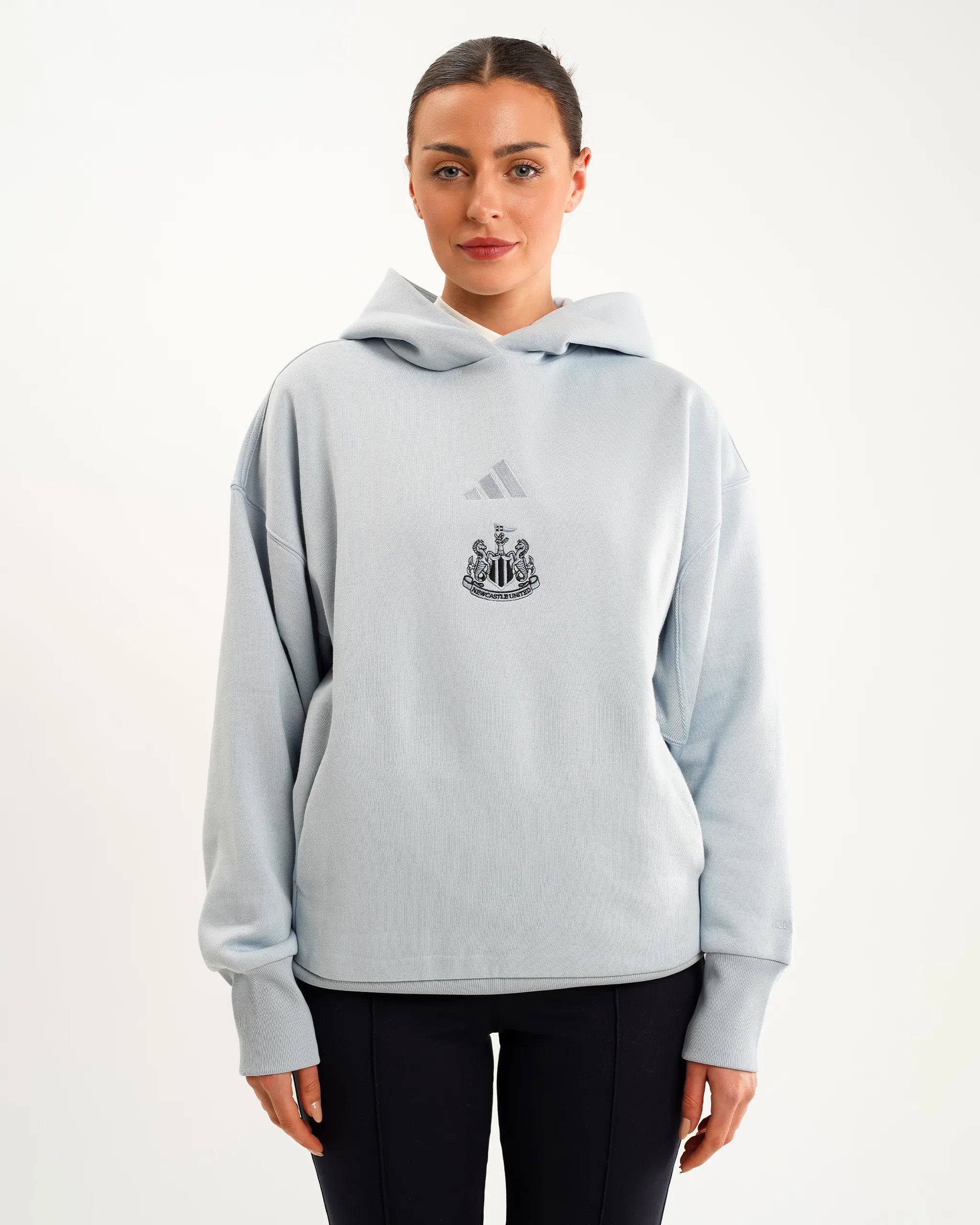 Newcastle United adidas Women's All SZN Blue Fleece Loose Hoodie