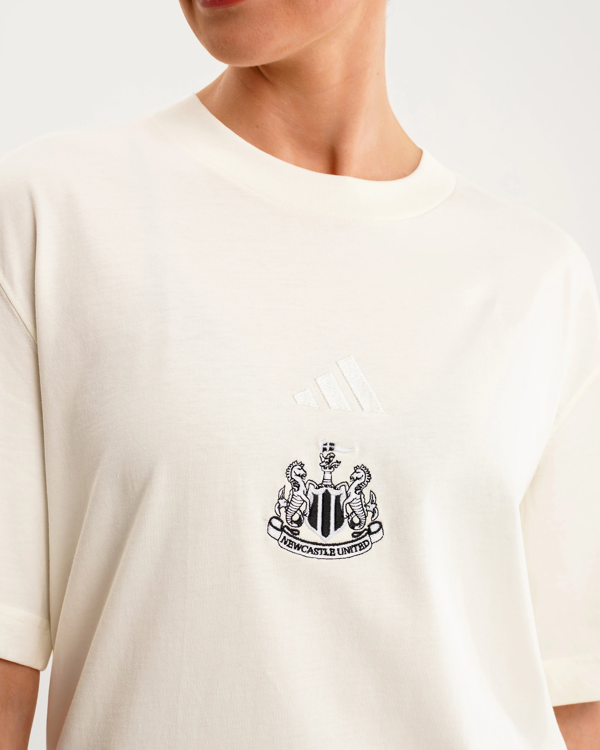 Newcastle United adidas Women's All SZN Off White Loose Tee