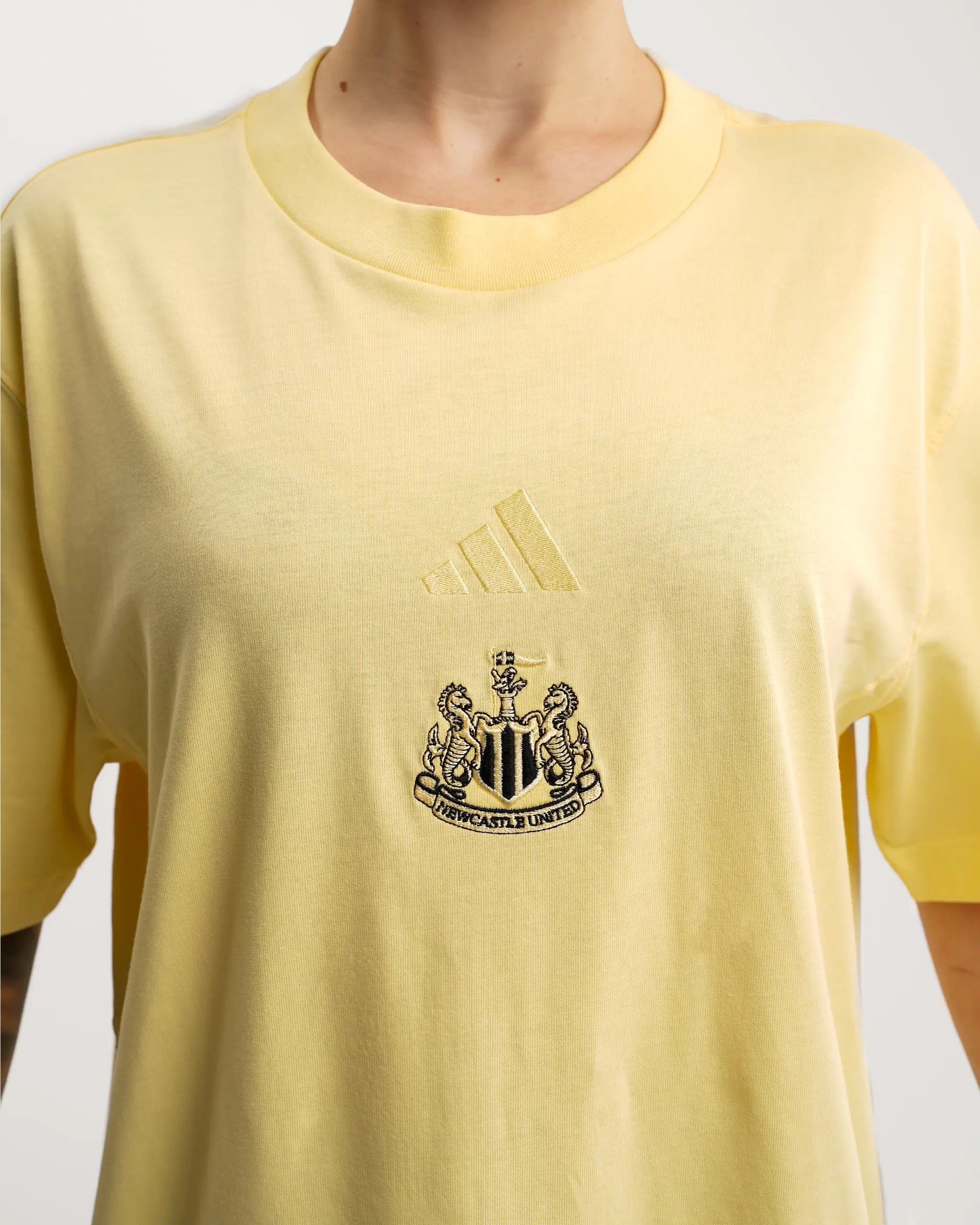 Newcastle United adidas Women's All SZN Yellow Loose Tee