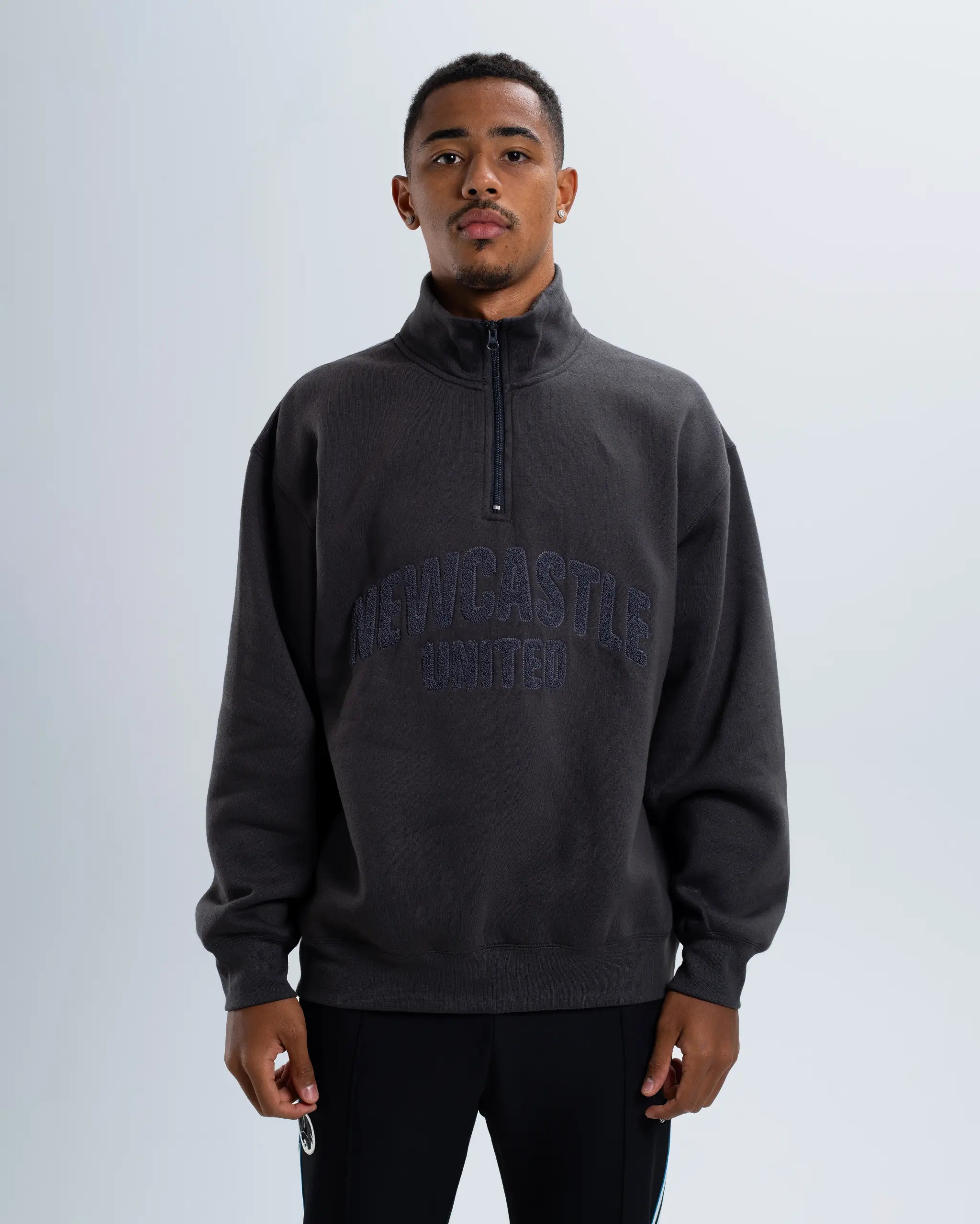 Newcastle United 1/4 Zip Tonal Sweater