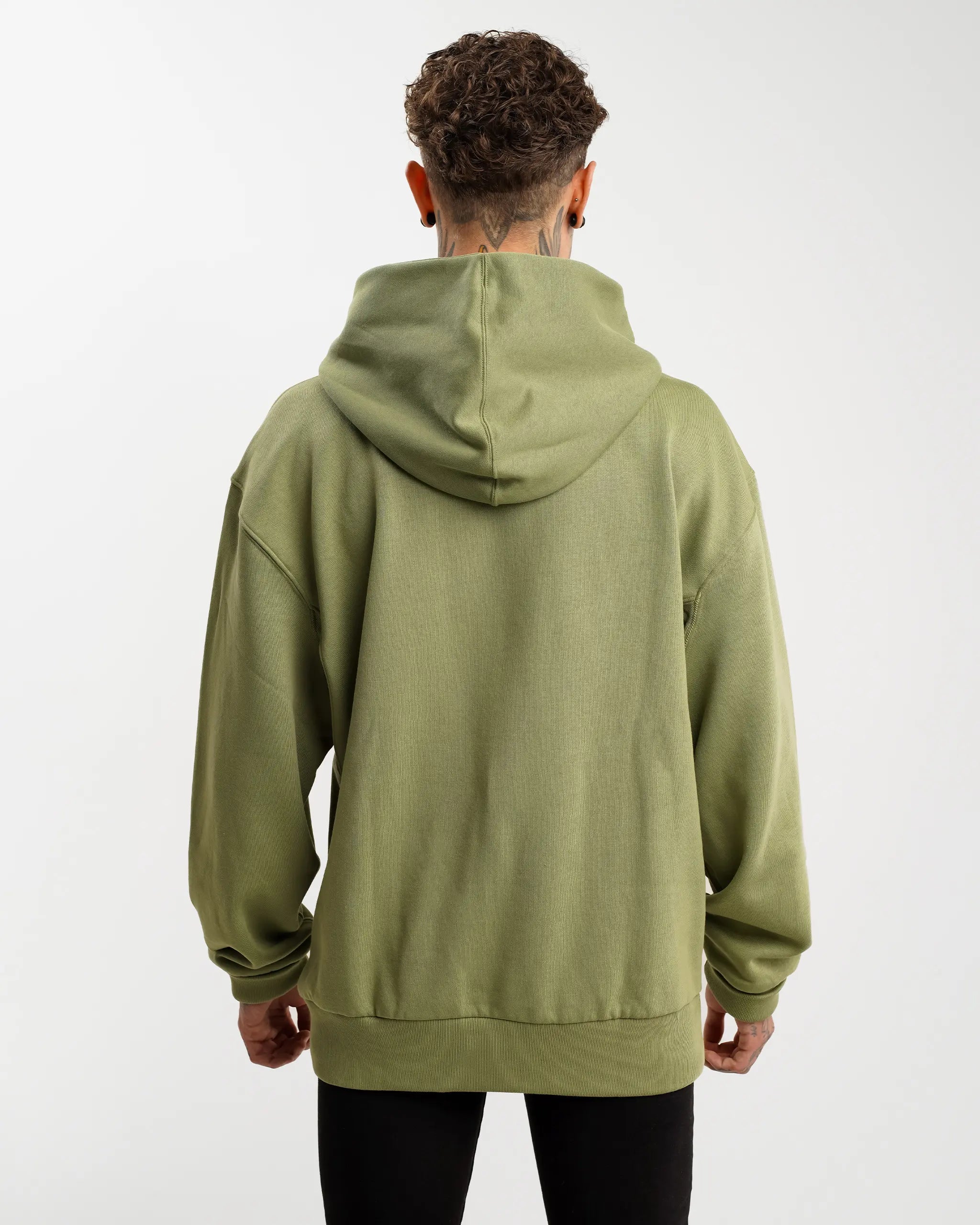 Green fleece hoodie hotsell