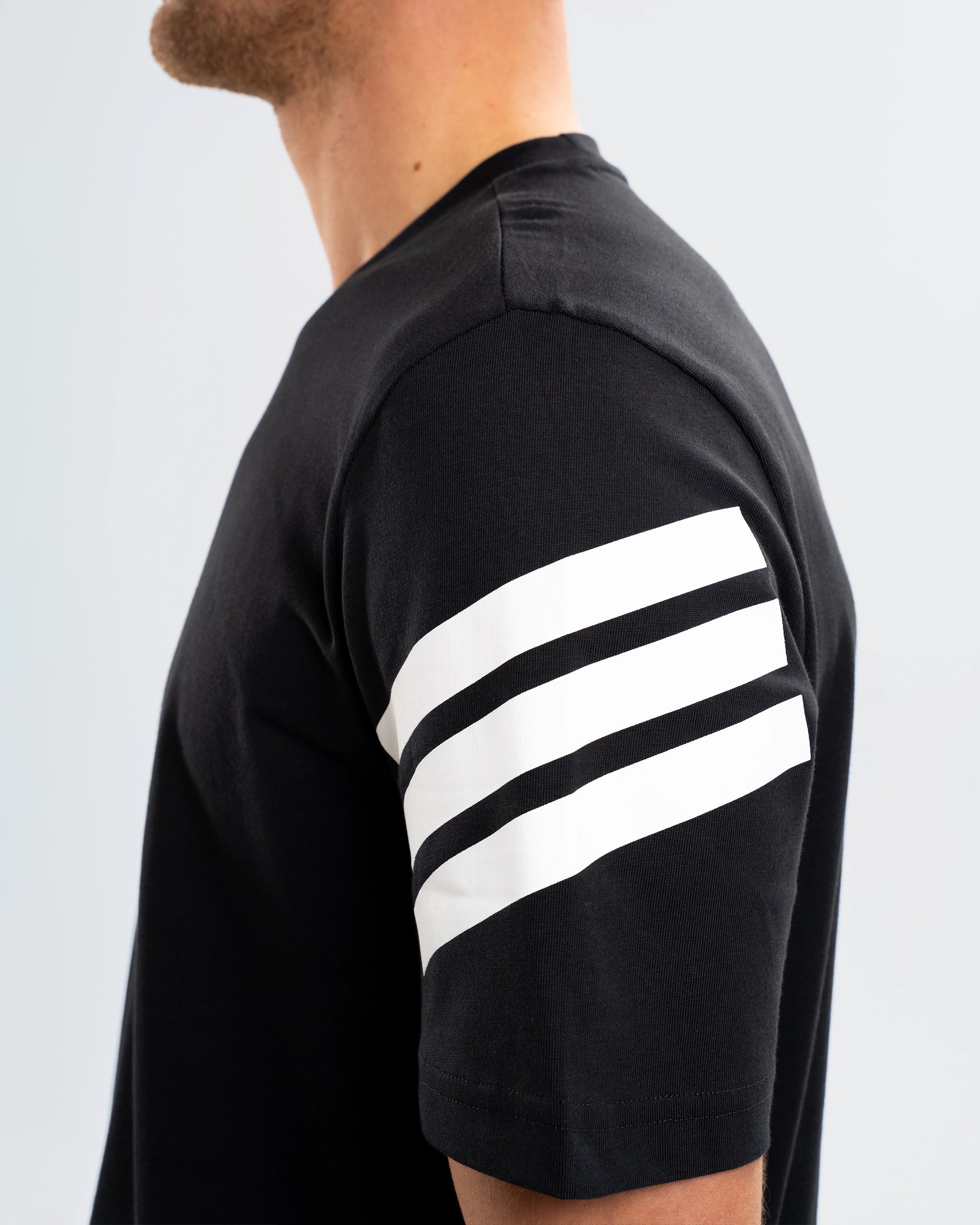 Newcastle United adidas 3-Stripe Black Tee