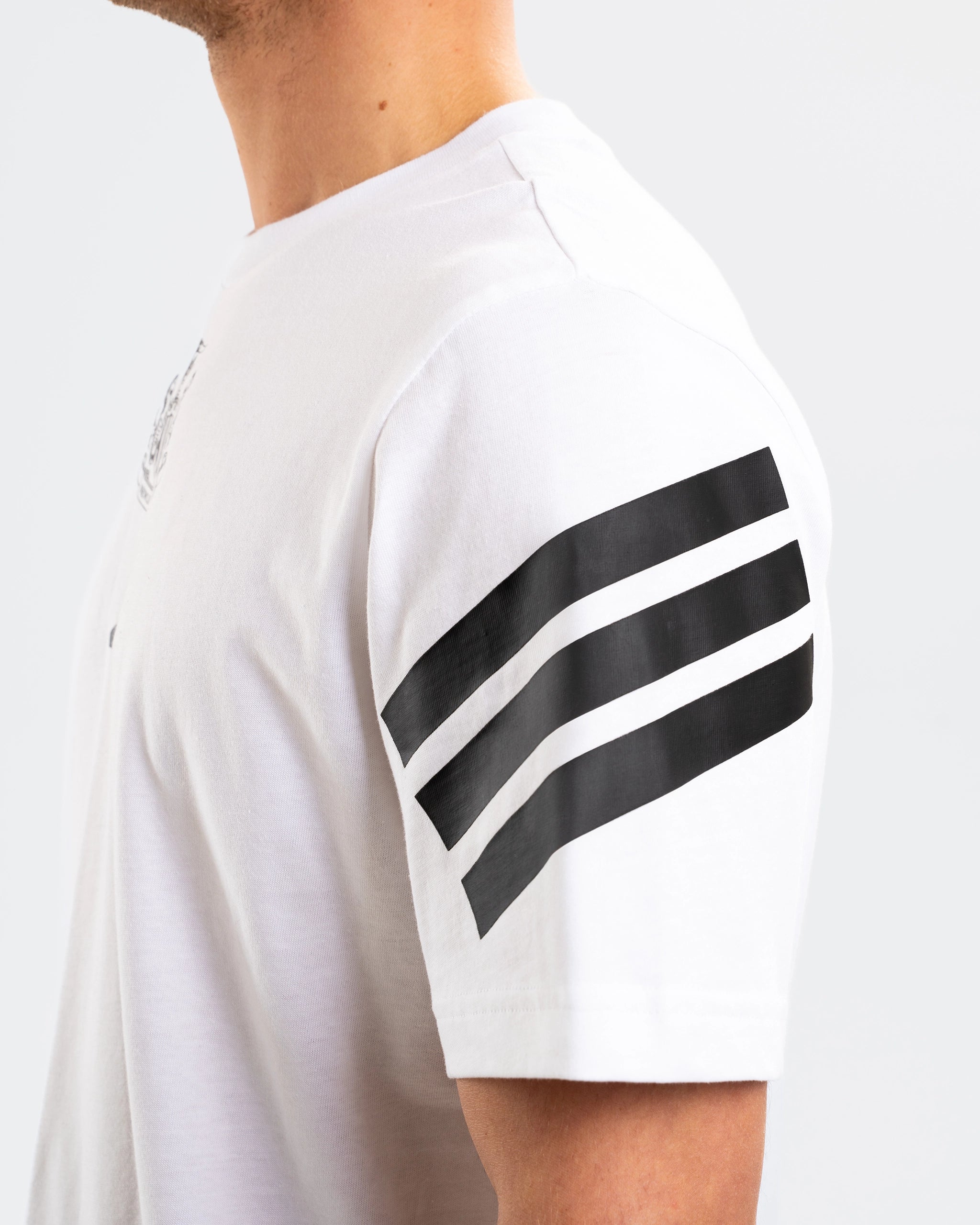 Newcastle United adidas 3-Stripe White Tee