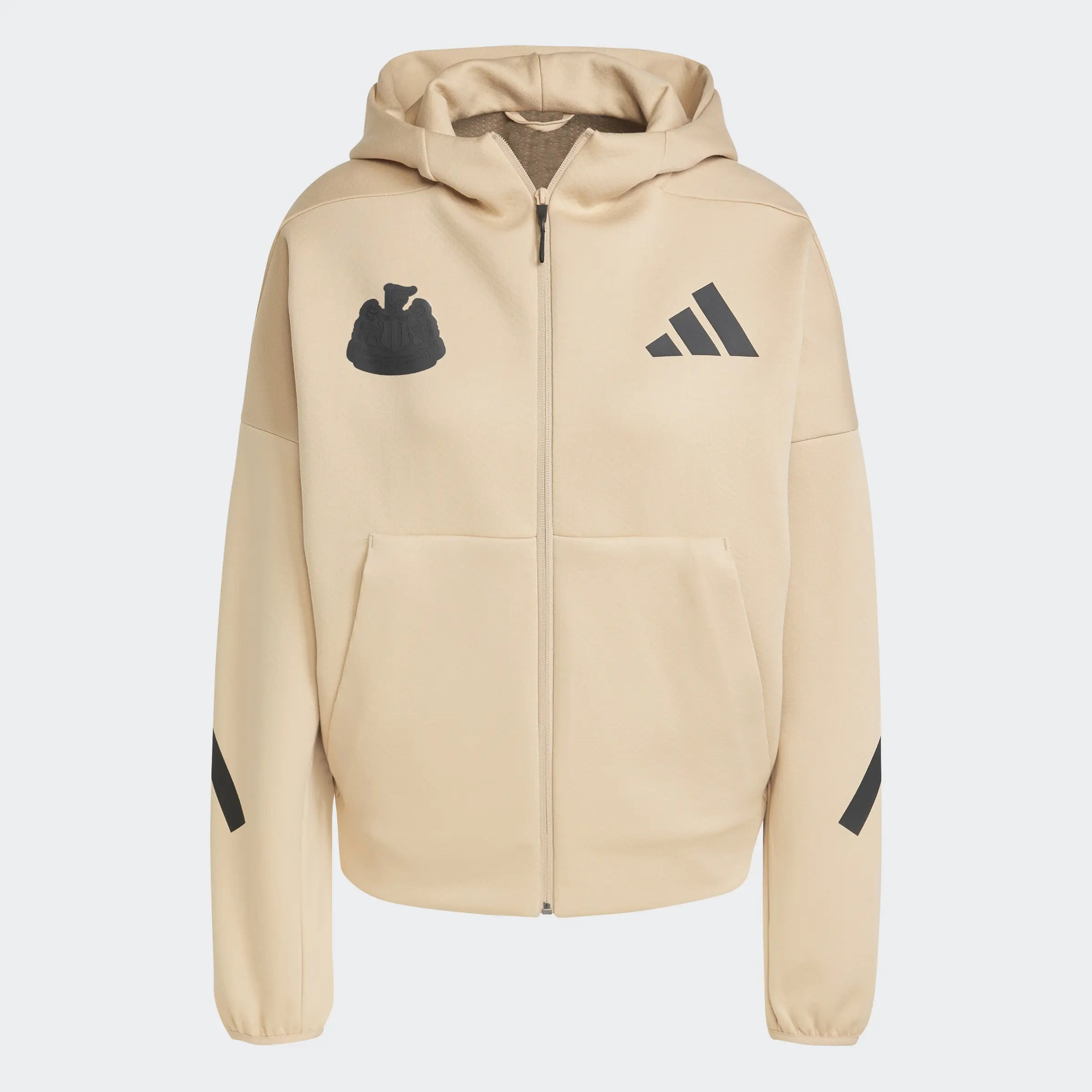 Newcastle United adidas Women's Z.N.E. Beige Full Zip Hoodie