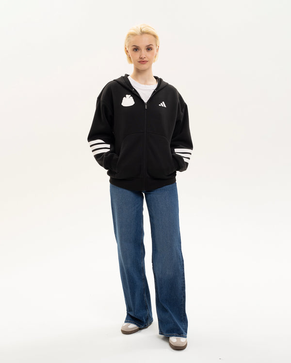 Newcastle United adidas Women's 3-Stripe Black Full Zip Hoodie
