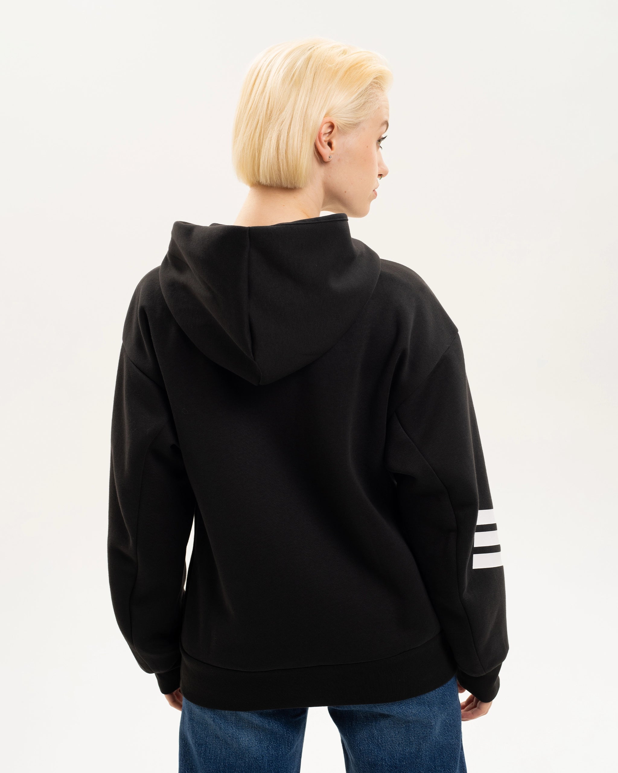 Newcastle United adidas Women's 3-Stripe Black Full Zip Hoodie