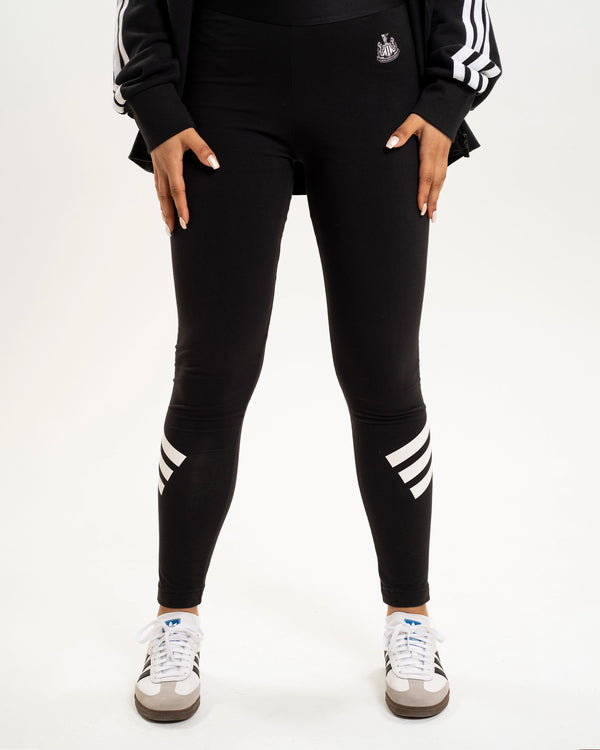 Newcastle United adidas Women's 3-Stripe Black Leggings