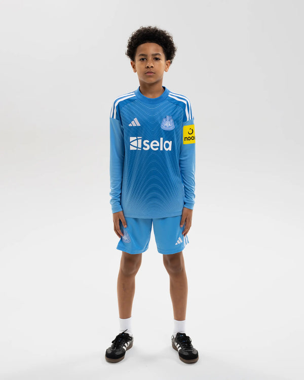Newcastle United adidas Kids' 25/26 Blue Long Sleeve Goalkeeper Shirt