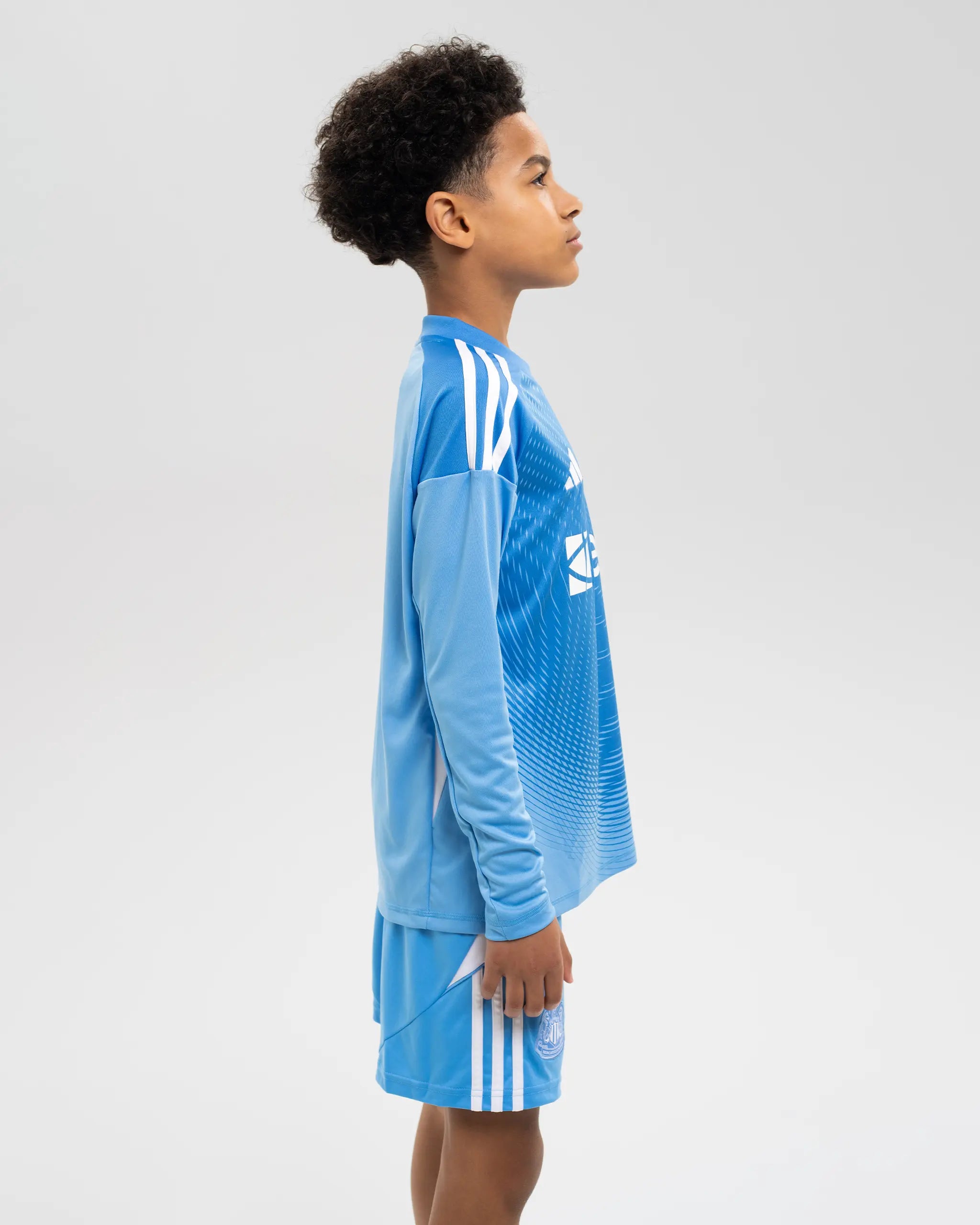 Newcastle United adidas Kids' 25/26 Blue Long Sleeve Goalkeeper Shirt