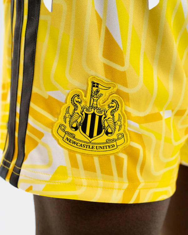 Newcastle United adidas 26/27 Yellow Goalkeeper Shorts