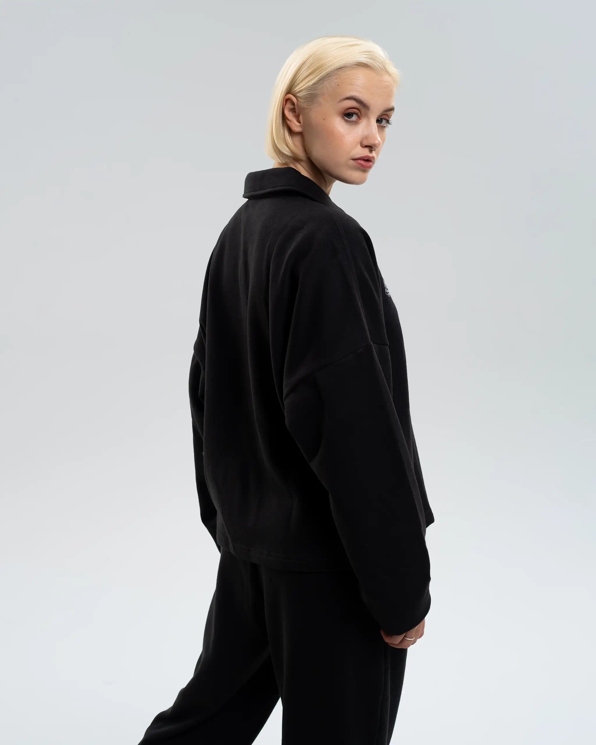 Newcastle United adidas Women's Black Long Sleeved Polo