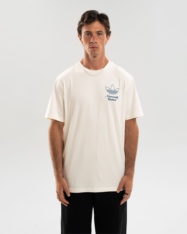 Newcastle United adidas 25/26 Terrace Icons Off White Tee