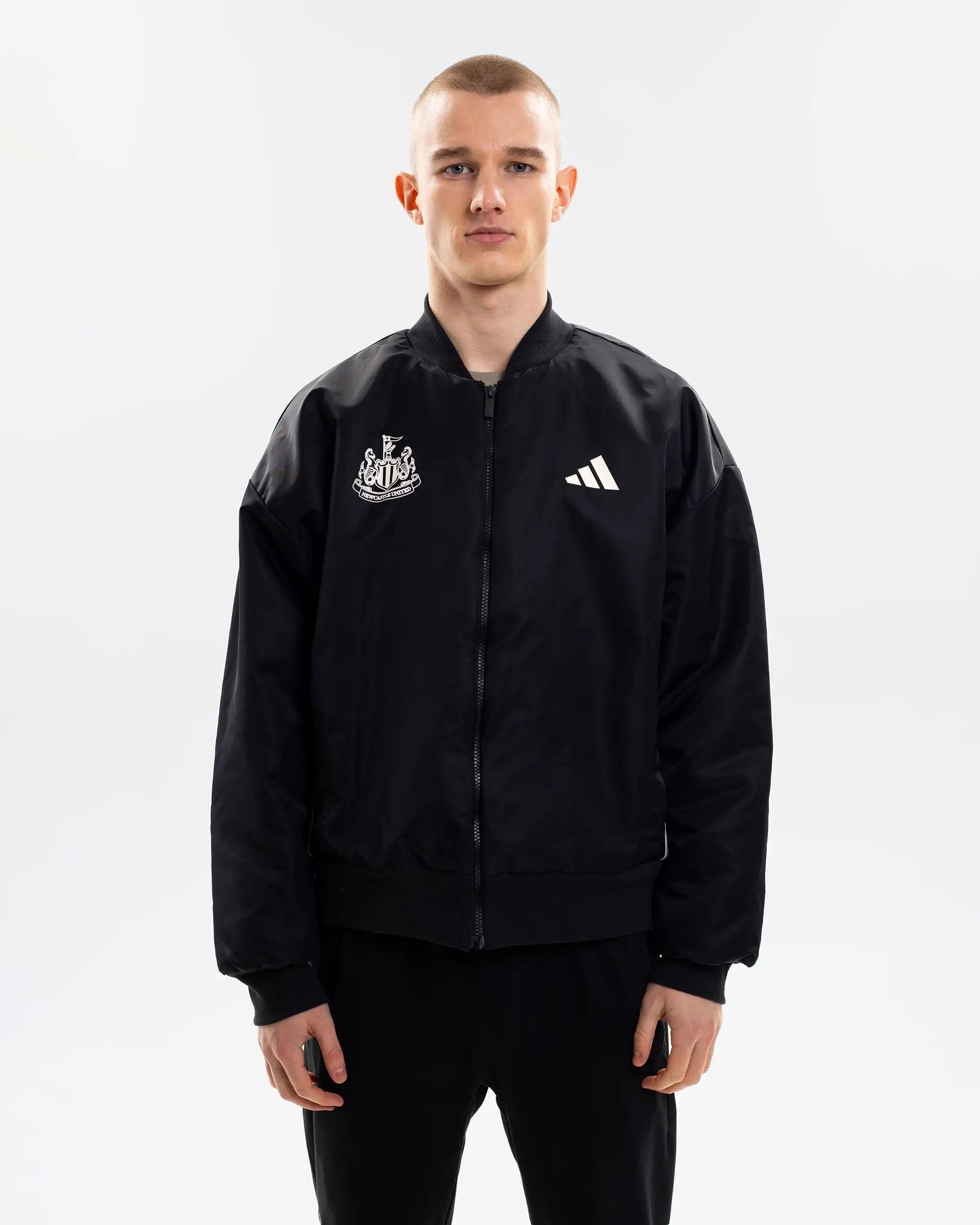 Newcastle United adidas Men's Black Bomber Jacket