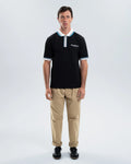 Newcastle United Men's Zipped Black Polo Shirt