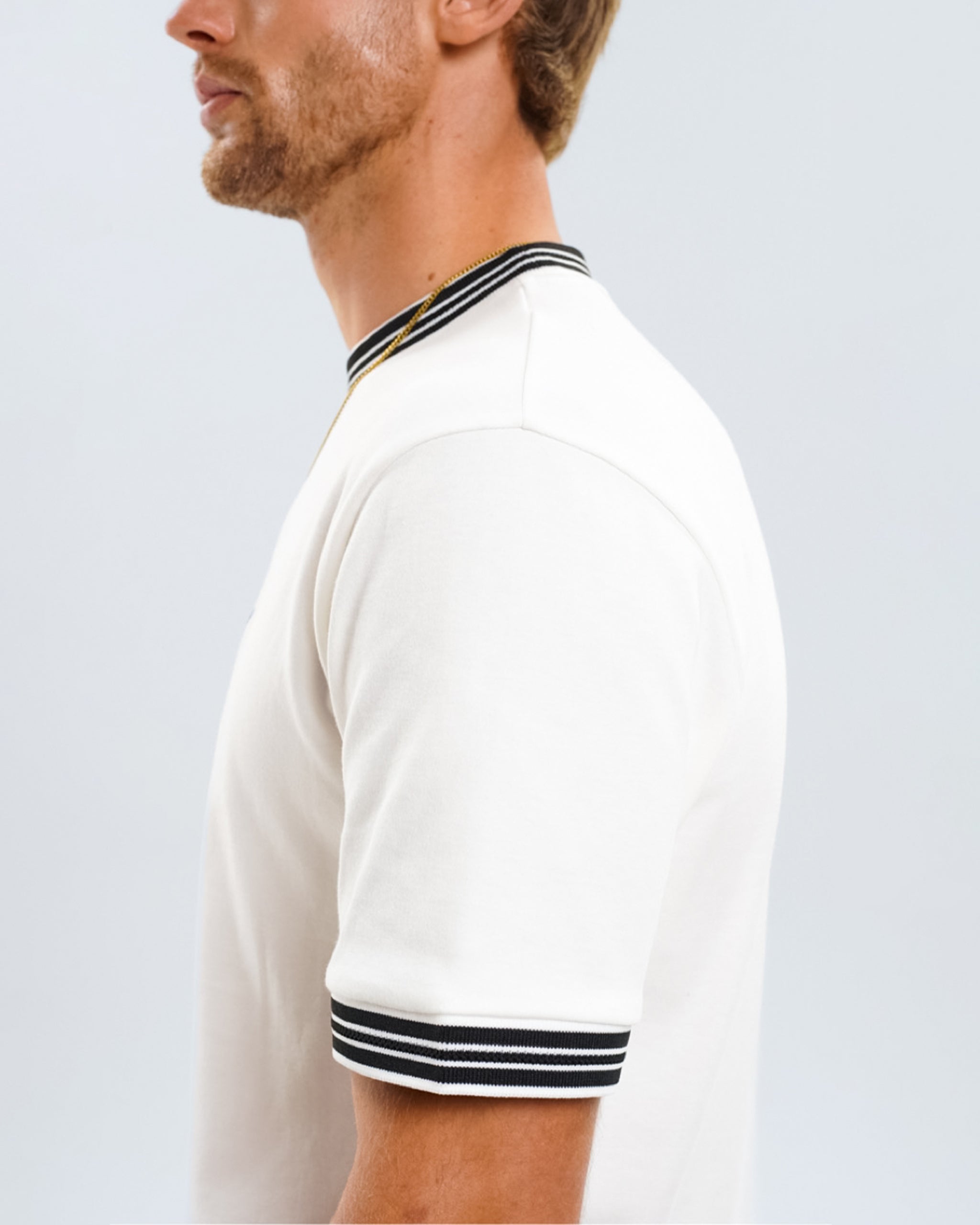 Newcastle United Men's White Waffle Ribbed T-Shirt