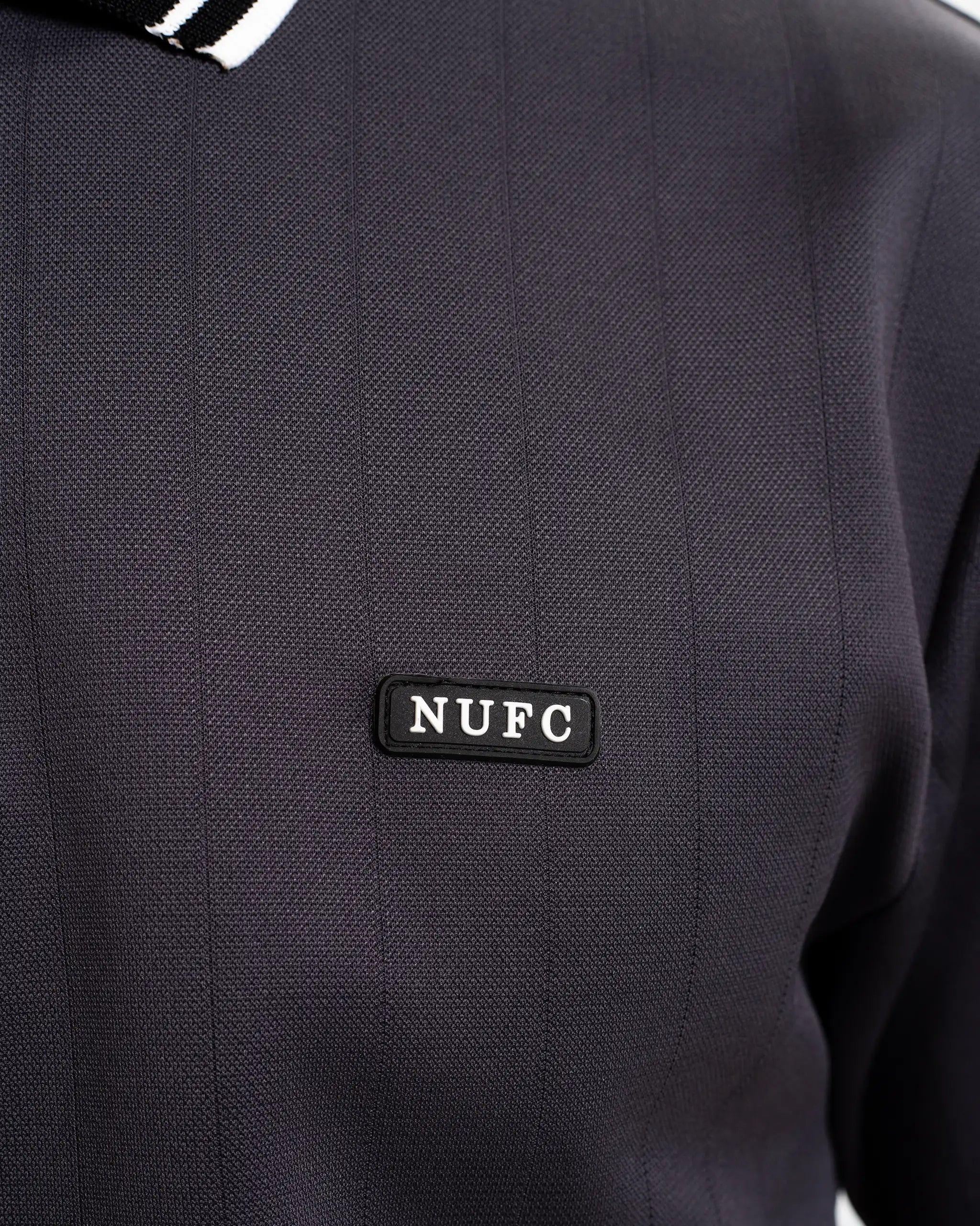 Newcastle United Men's Tonal Stripe Grey Polo Shirt