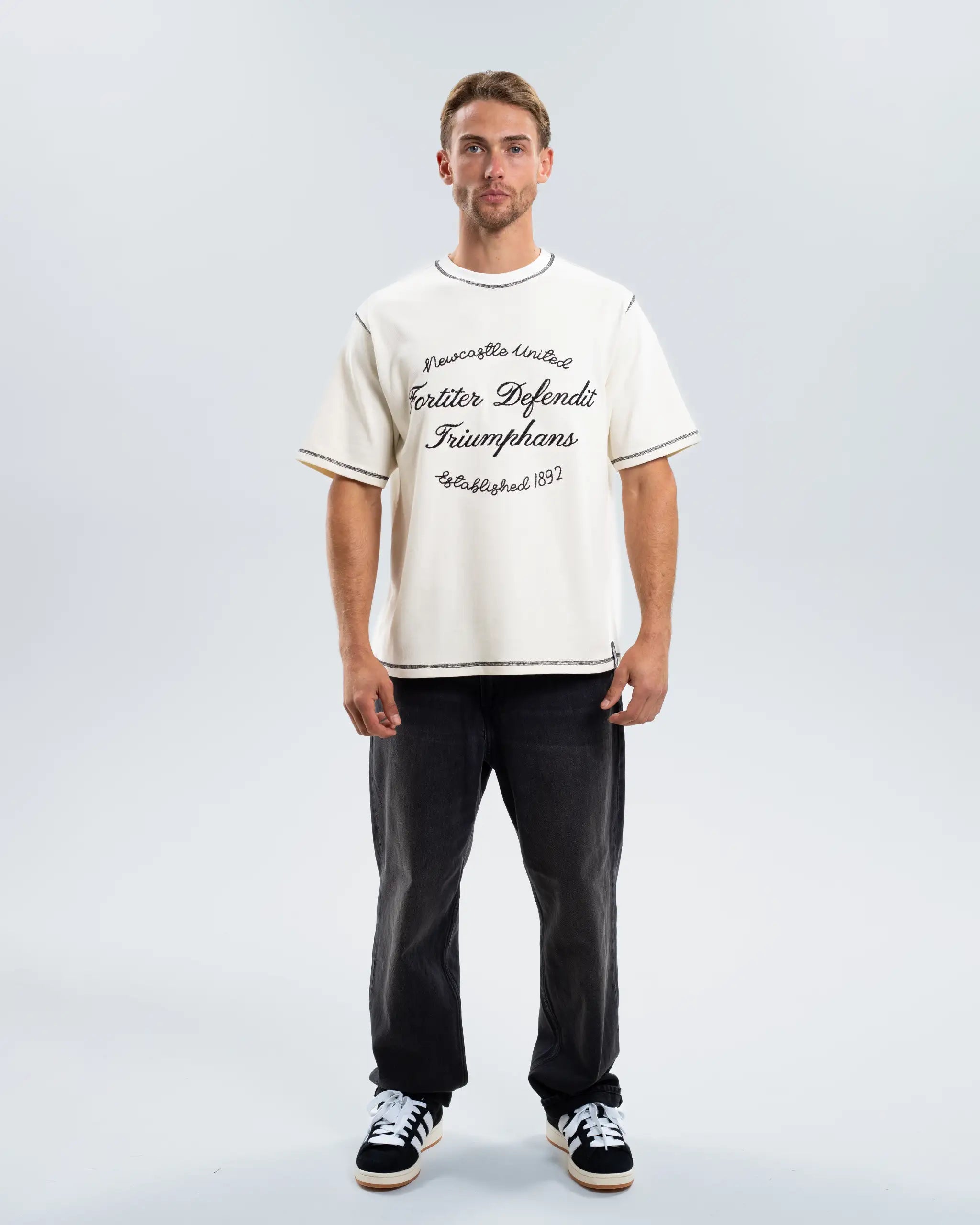 Newcastle United Men's Relaxed Chainstitch T-Shirt