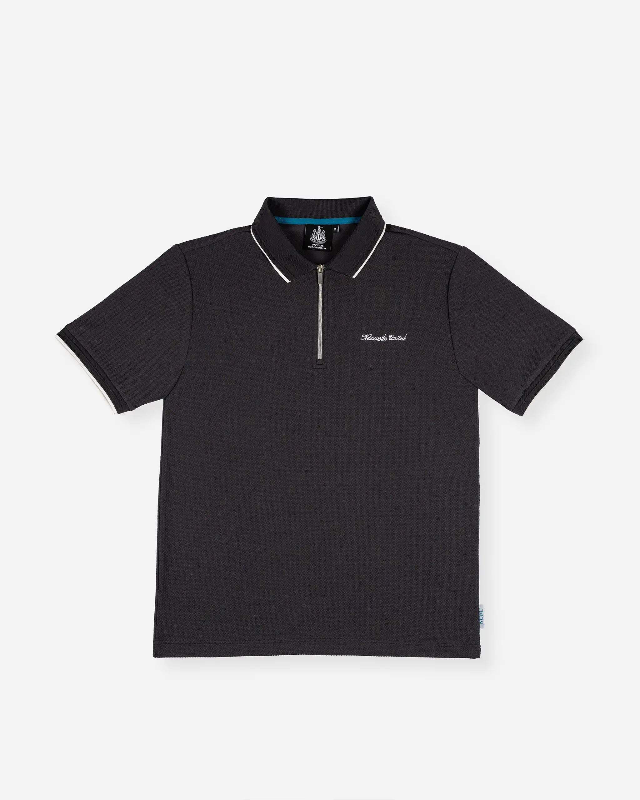 Newcastle United Men's Charcoal Textured Polo Shirt