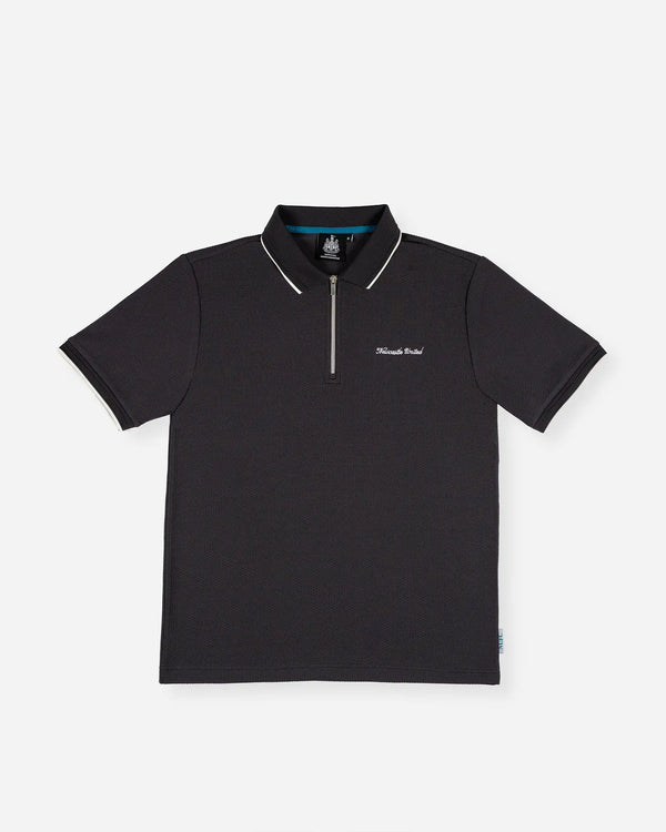 Newcastle United Men's Charcoal Textured Polo Shirt