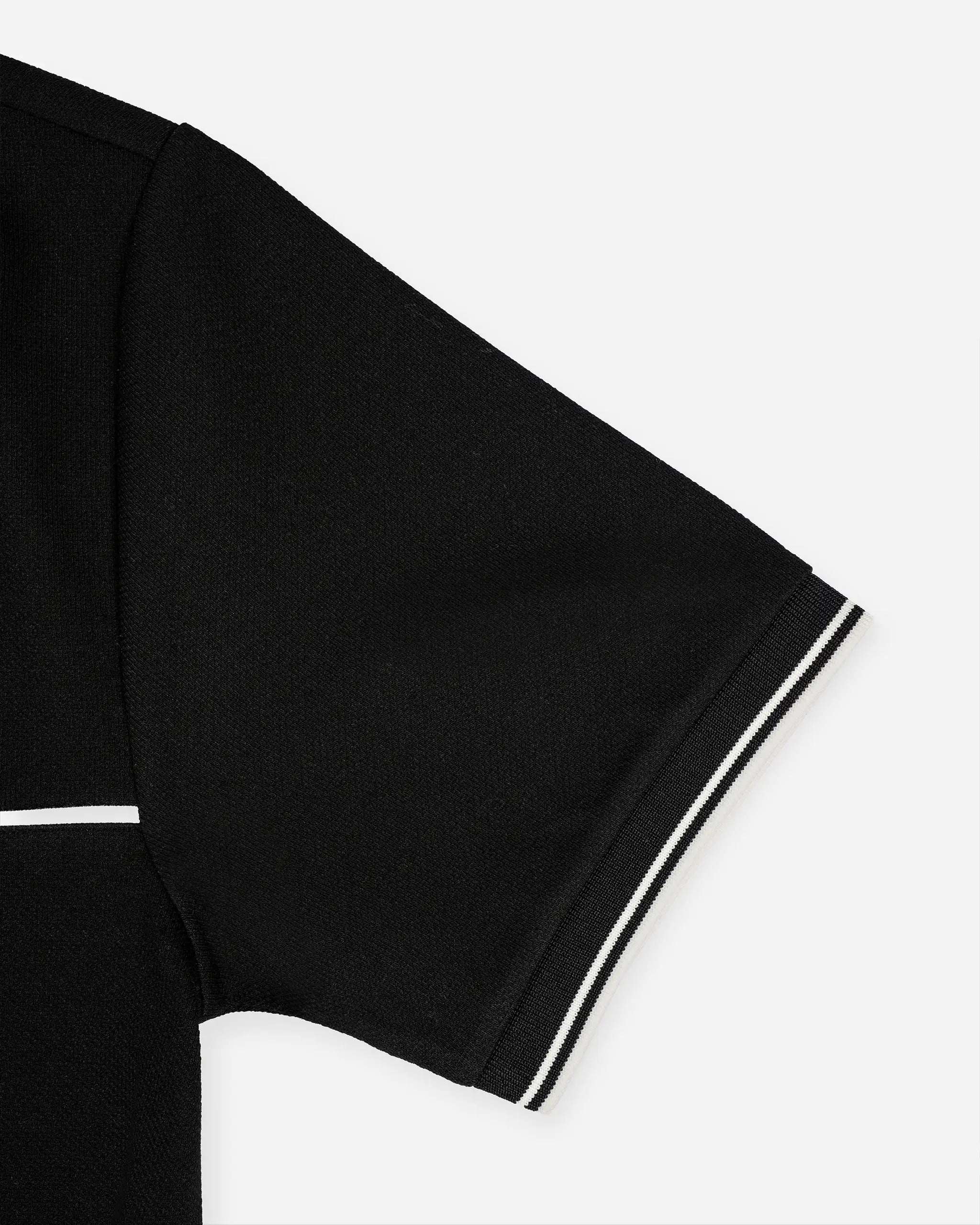Newcastle United Men's Black Polo Shirt with Panel Detailing