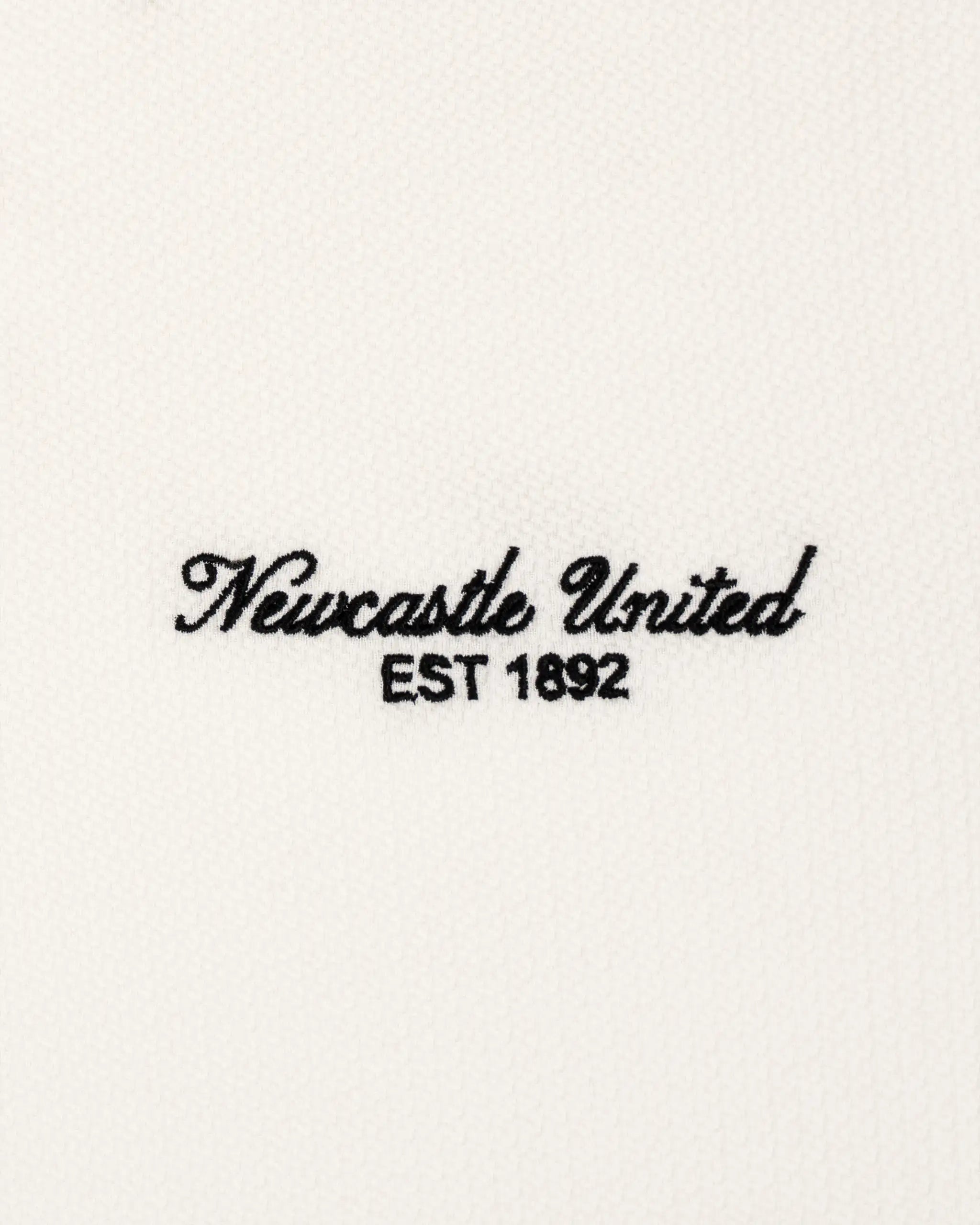 Newcastle United Men's White Polo Shirt with Panel Detailing