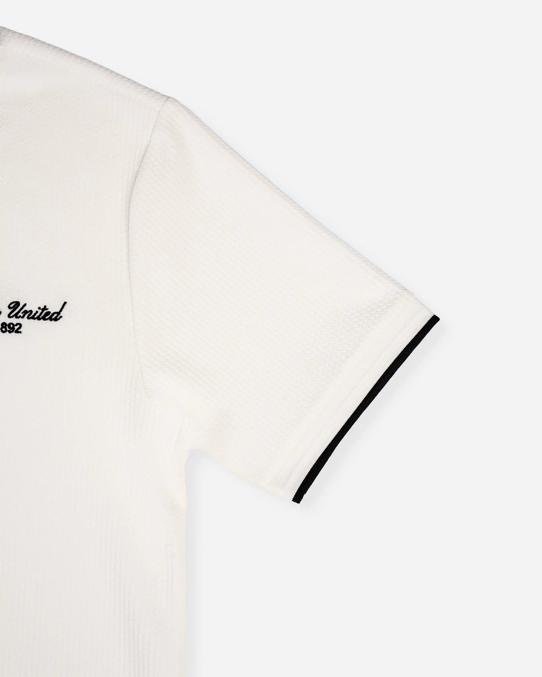 Newcastle United Men's White Polo Shirt with Panel Detailing