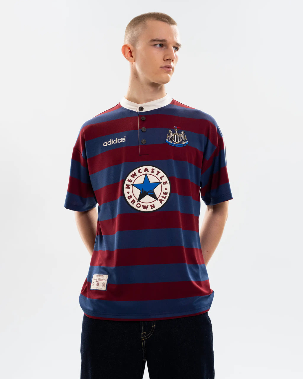 Newcastle United adidas 1995/96 Away Retro Shirt - Navy/Burgundy