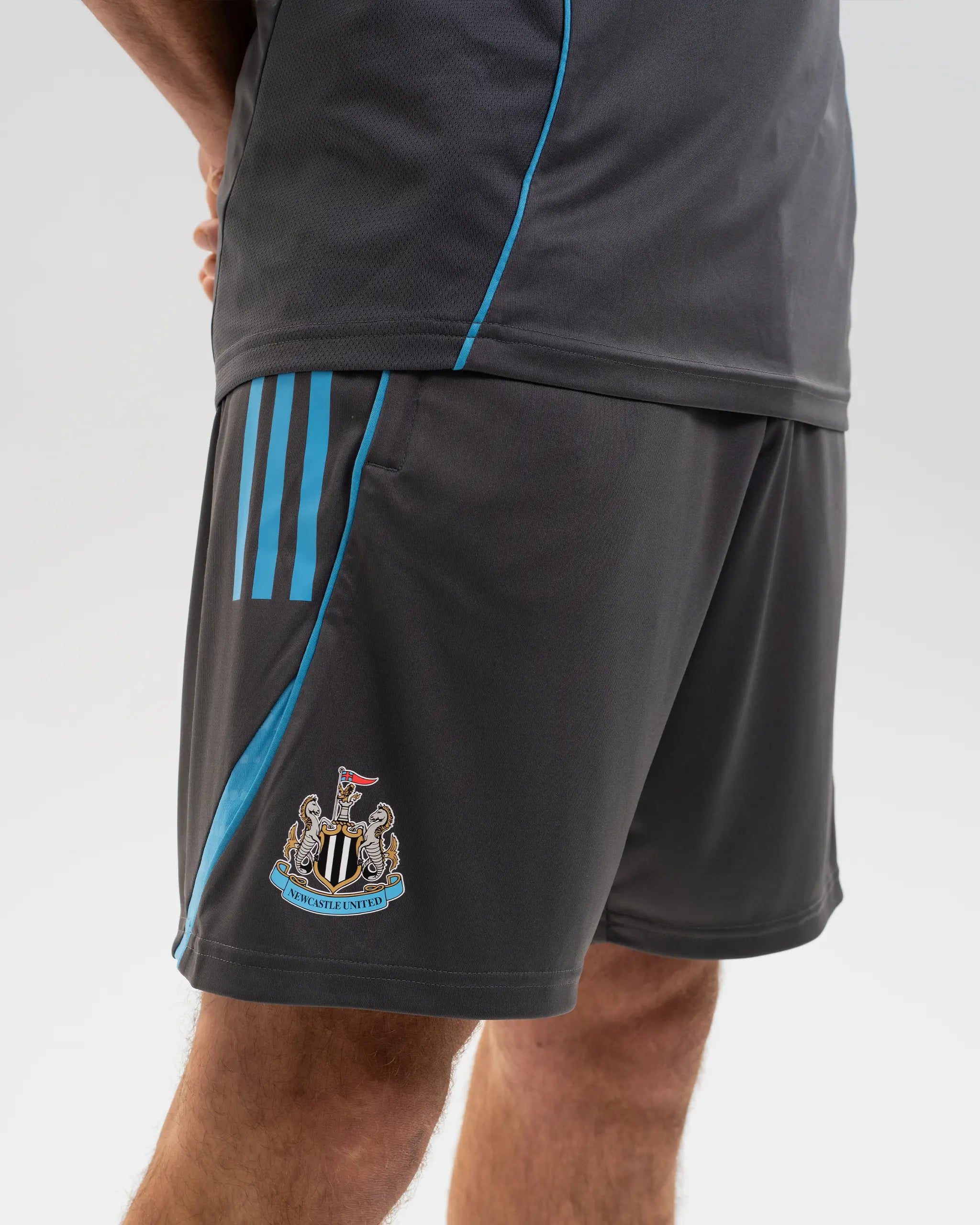 Newcastle United adidas 25/26 Players Range Grey Training Shorts