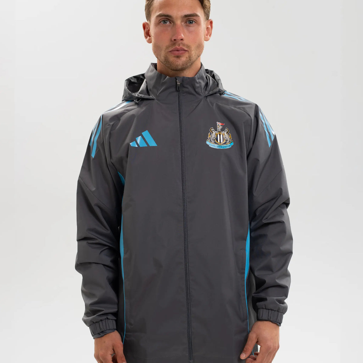 Newcastle United adidas 25/26 Players Range Grey All Weather Jacket