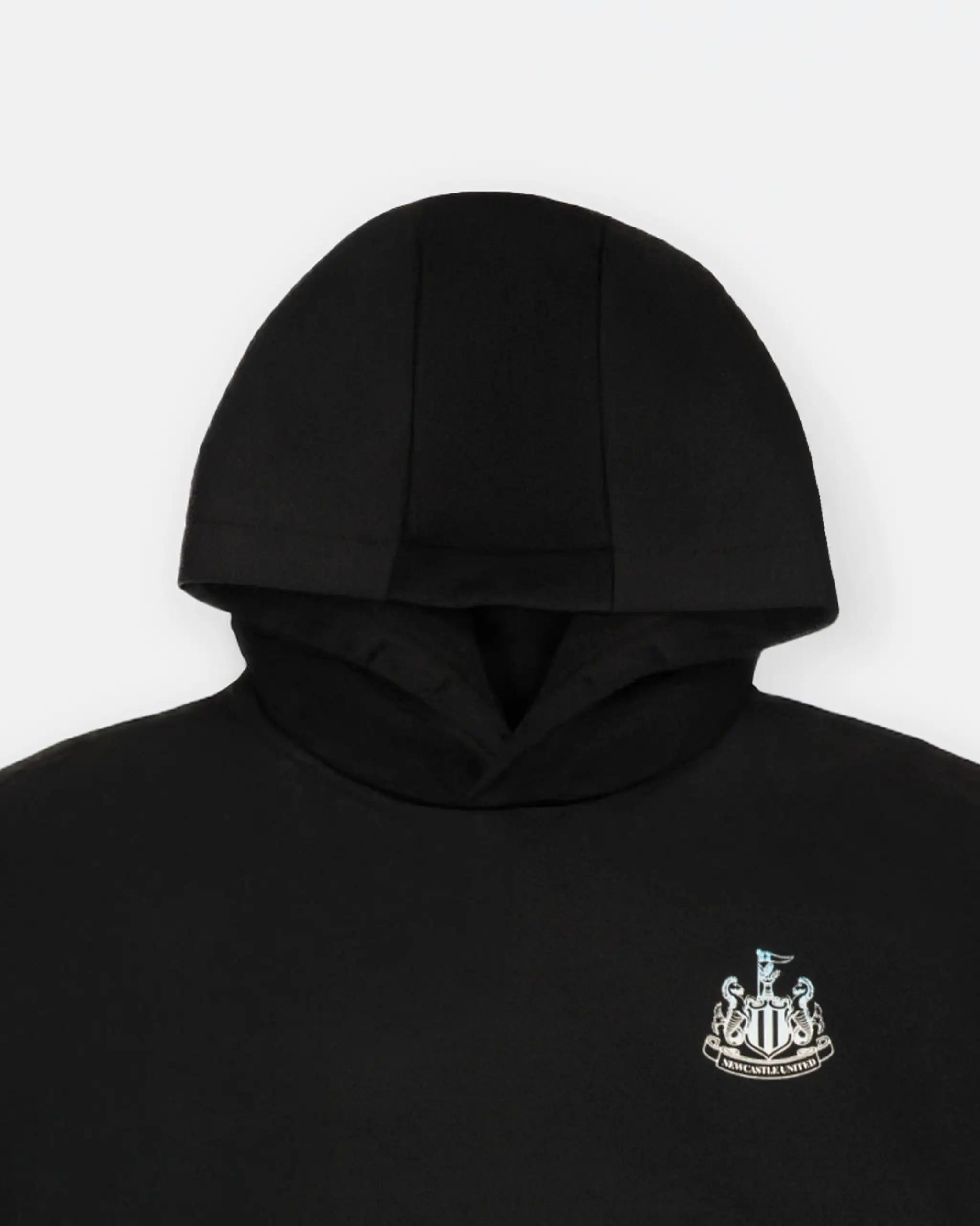 Newcastle United Boy's Black Hoodie with Blue Ombre Crest