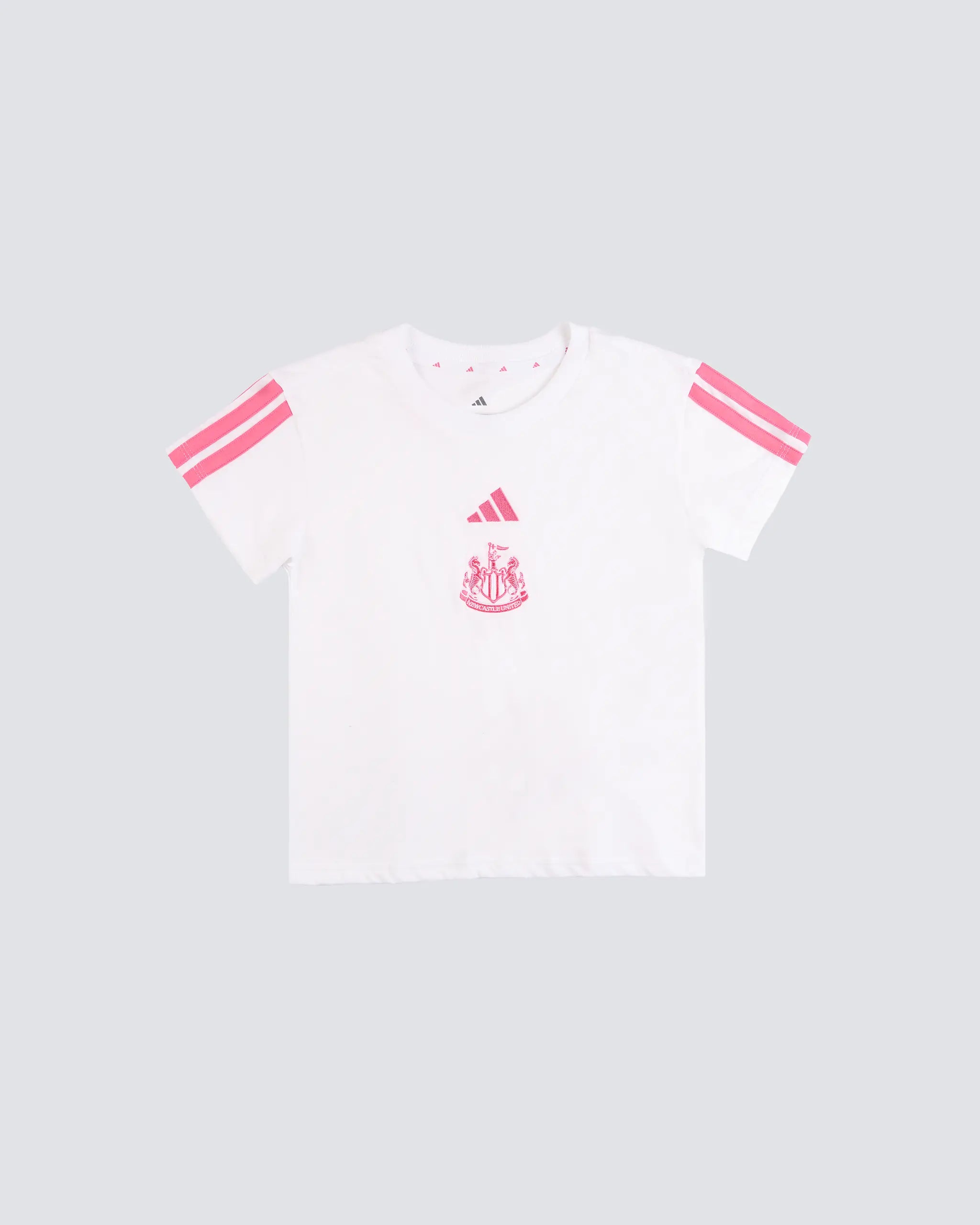 Newcastle United adidas Kid's White and Pink T-Shirt
