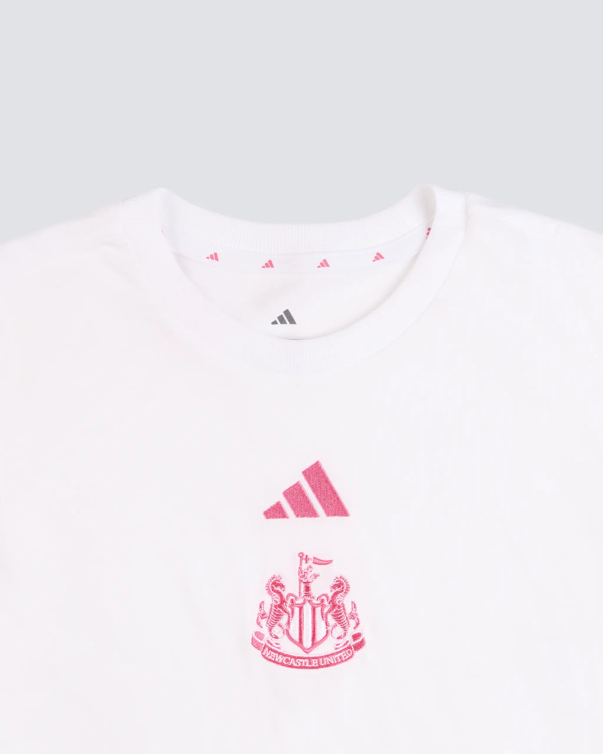 Newcastle United adidas Kid's White and Pink T-Shirt