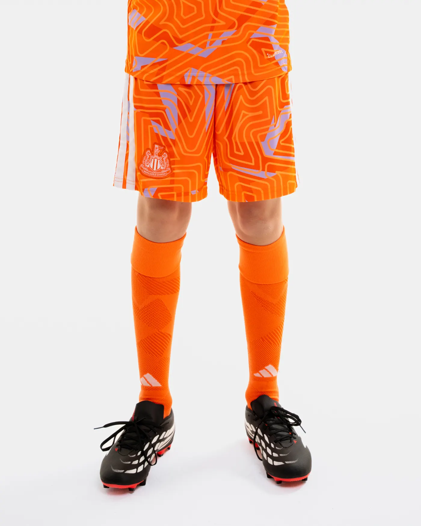 Newcastle United adidas Kids' 26/27 Orange Goalkeeper Shorts