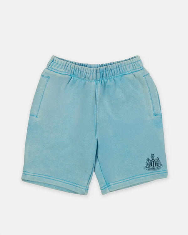 Newcastle United Boy's Blue Acid Wash Shorts