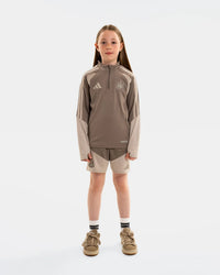 Newcastle United adidas Kids' 26/27 Coach's Range Beige Shorts