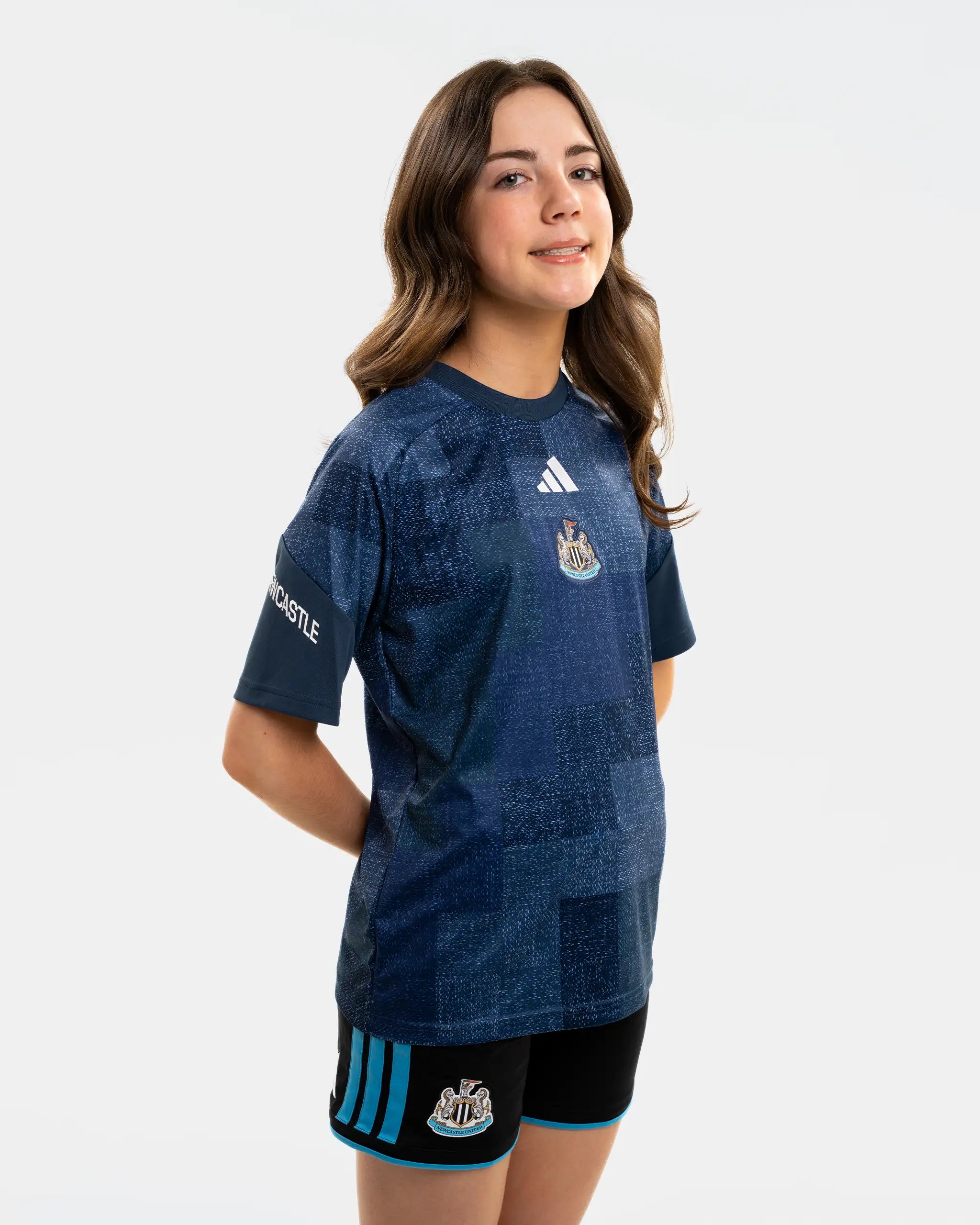 Newcastle United adidas Kids' 26/27 Navy Pre-Match Shirt