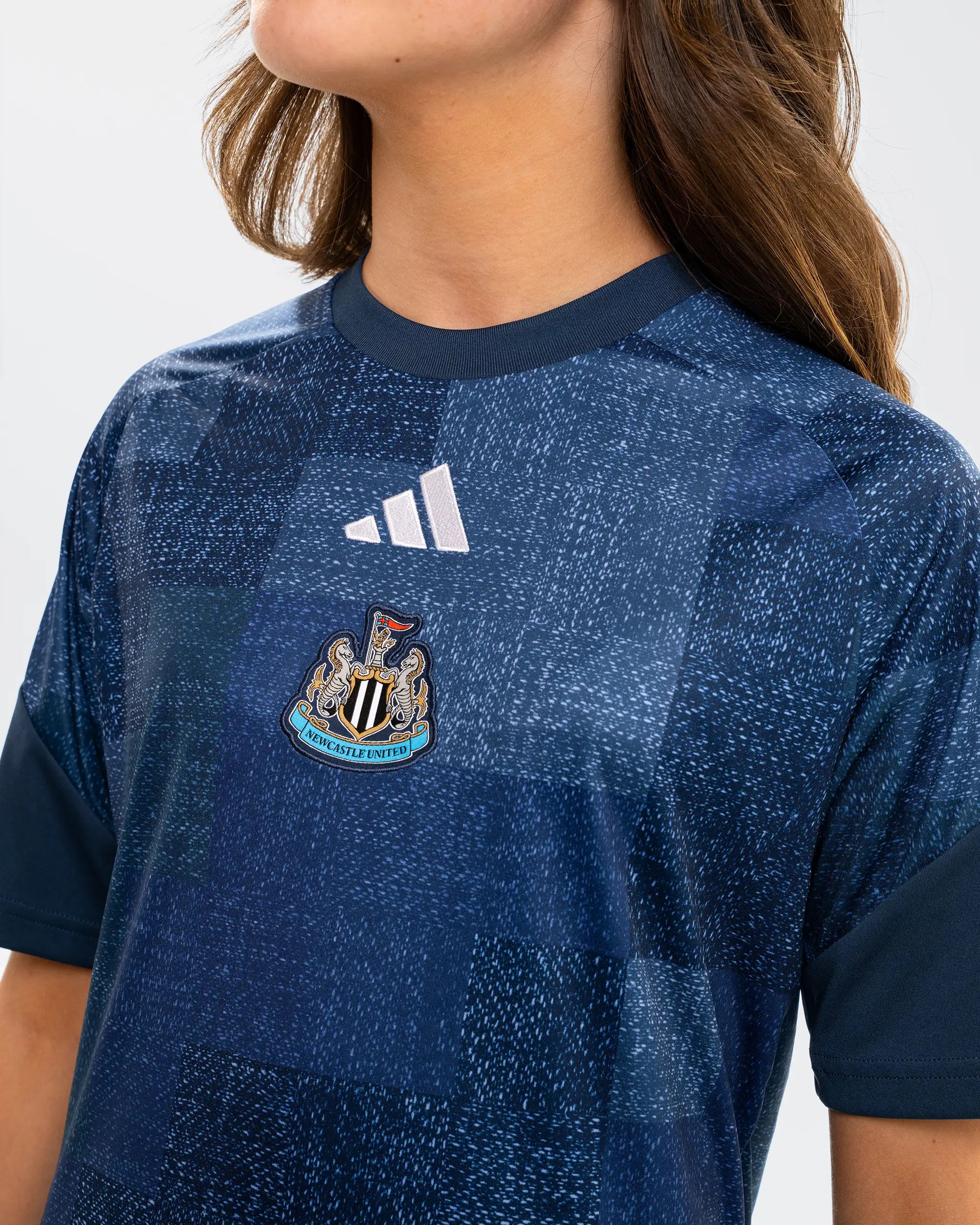 Newcastle United adidas Kids' 26/27 Navy Pre-Match Shirt