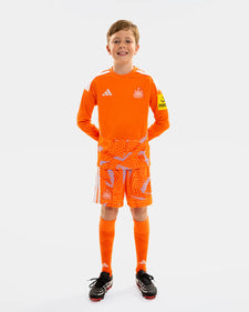 Newcastle United adidas Kids' 26/27 Orange Goalkeeper Shorts