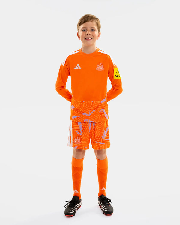 Newcastle United adidas Kids' 26/27 Orange Goalkeeper Shorts