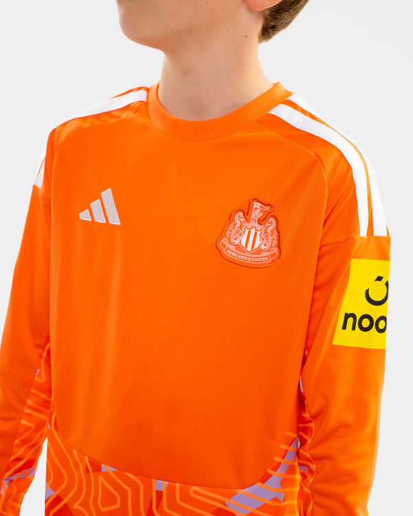 Newcastle United adidas Kids' 26/27 Orange Long Sleeve Goalkeeper Shirt