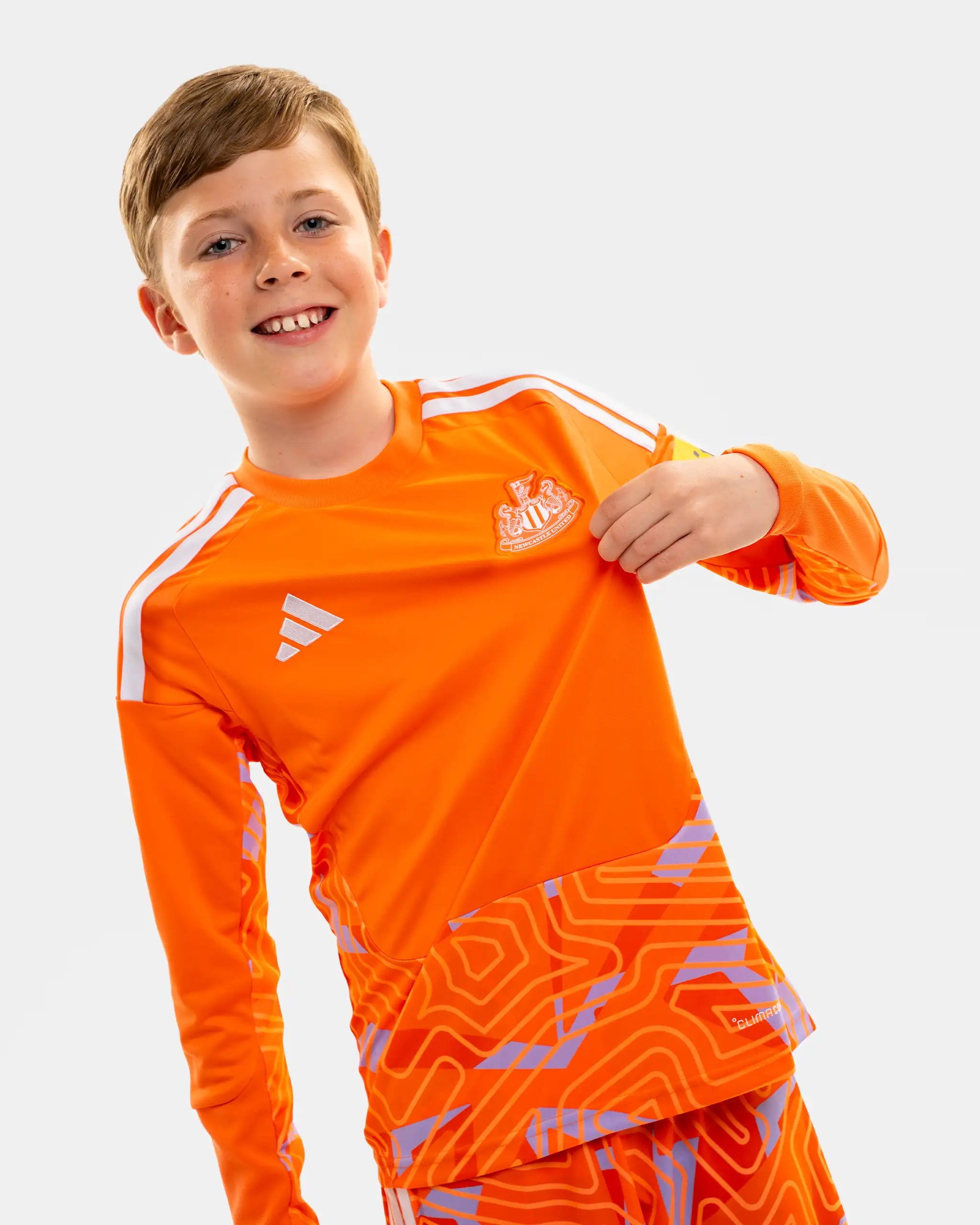 Newcastle United adidas Kids' 26/27 Orange Long Sleeve Goalkeeper Shirt