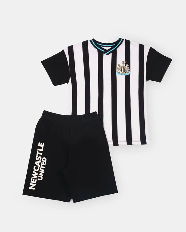Newcastle United Kids' Black & White Kit Short Pyjama Set