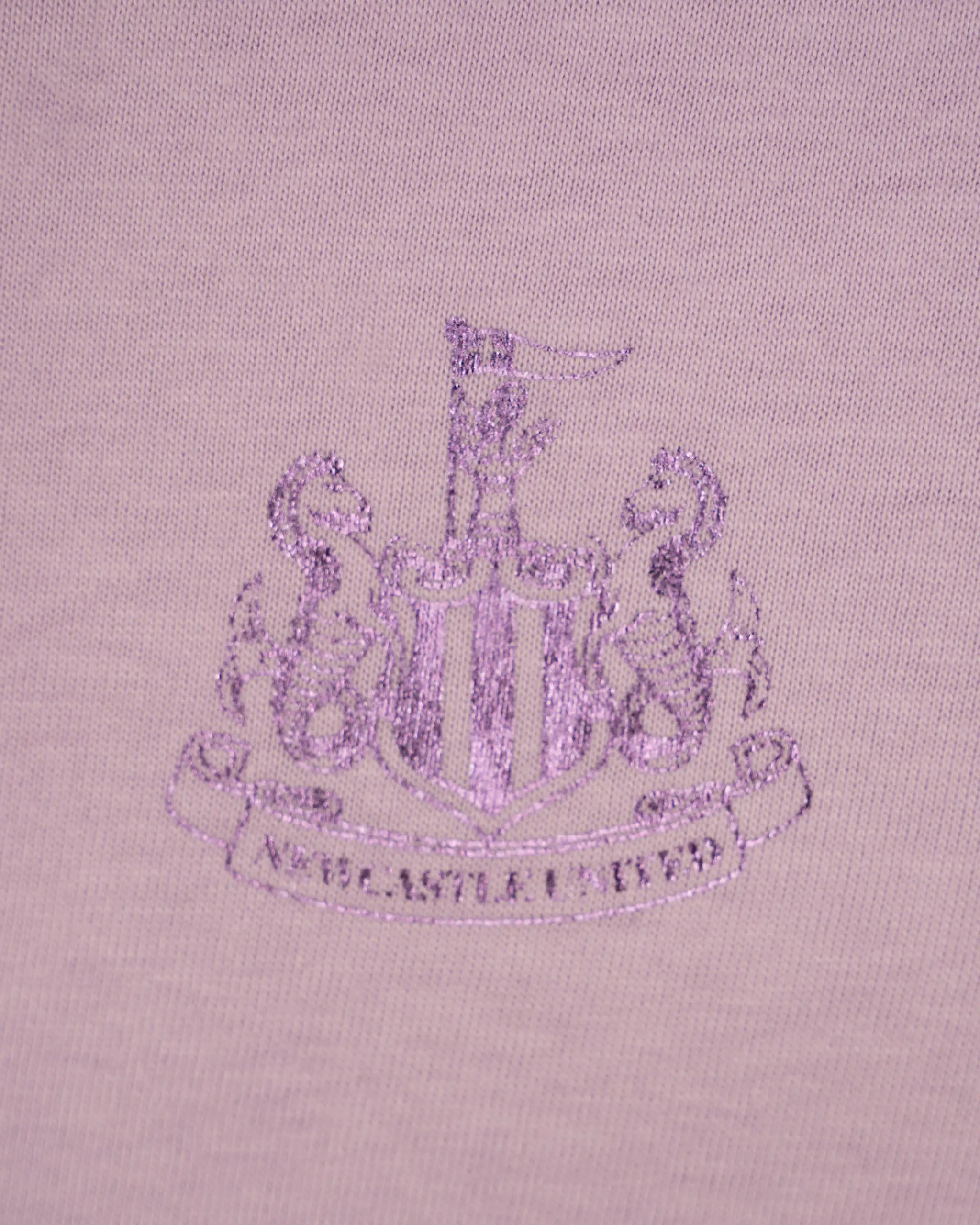 Newcastle United Girl's Lilac T-Shirt With Shimmer Crest