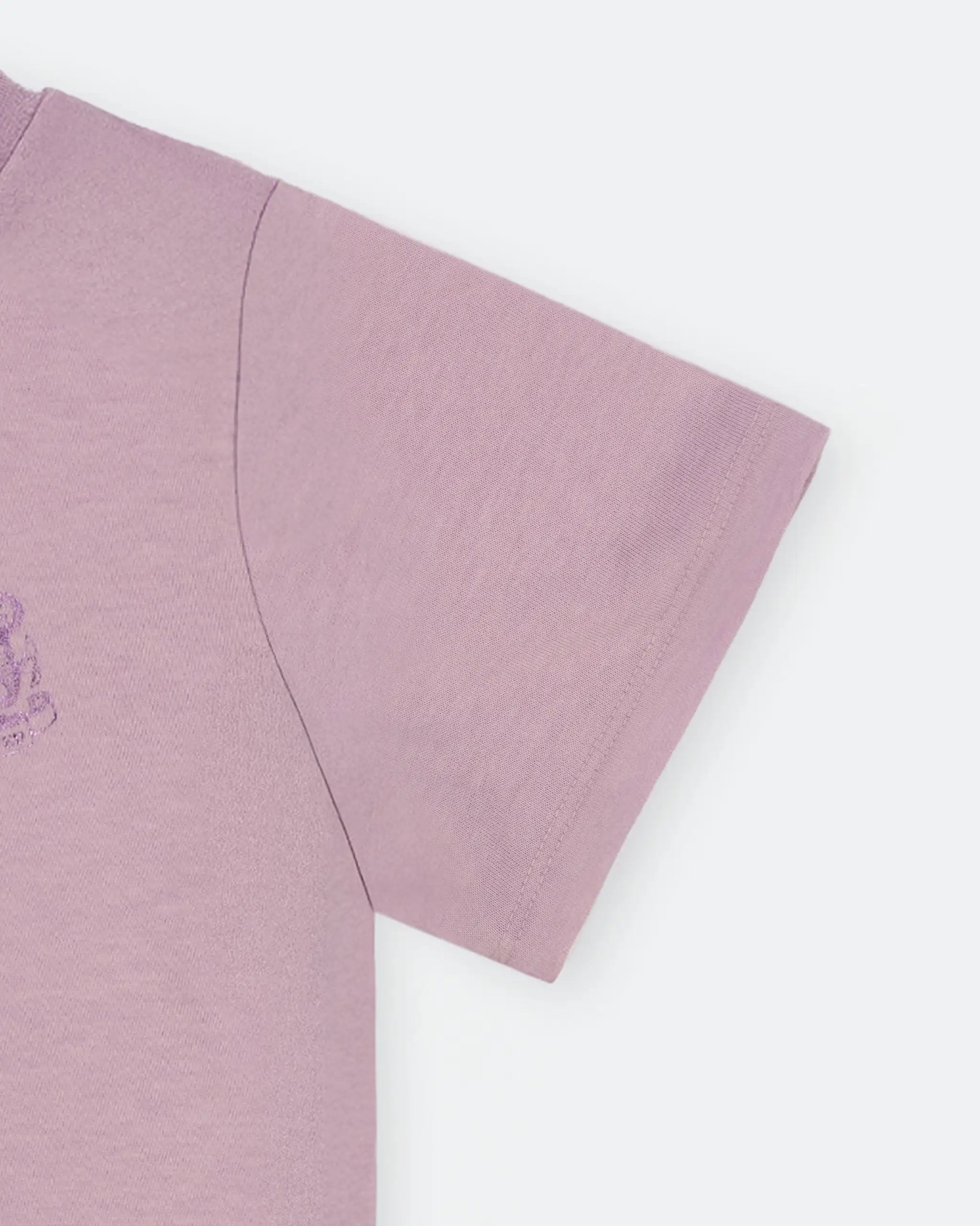 Newcastle United Girl's Lilac T-Shirt With Shimmer Crest