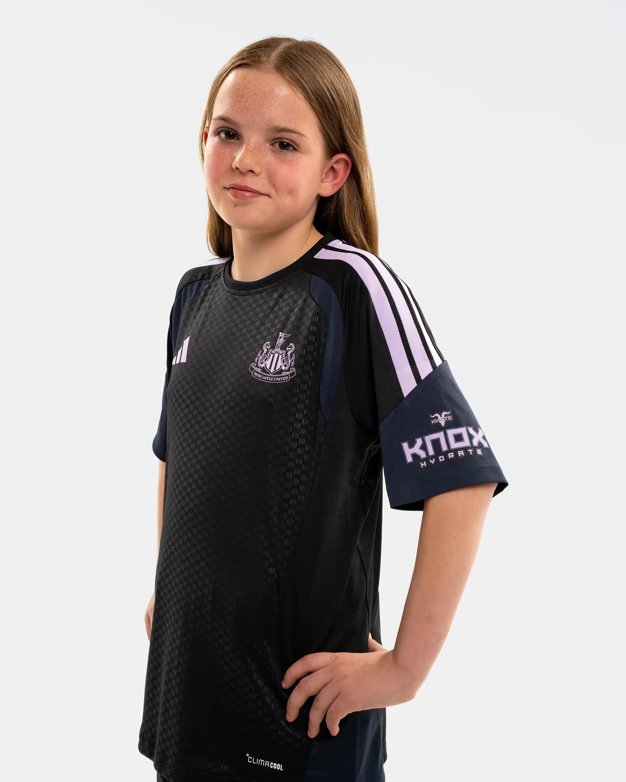 Newcastle United adidas Kids' 26/27 Players Range Black Shirt
