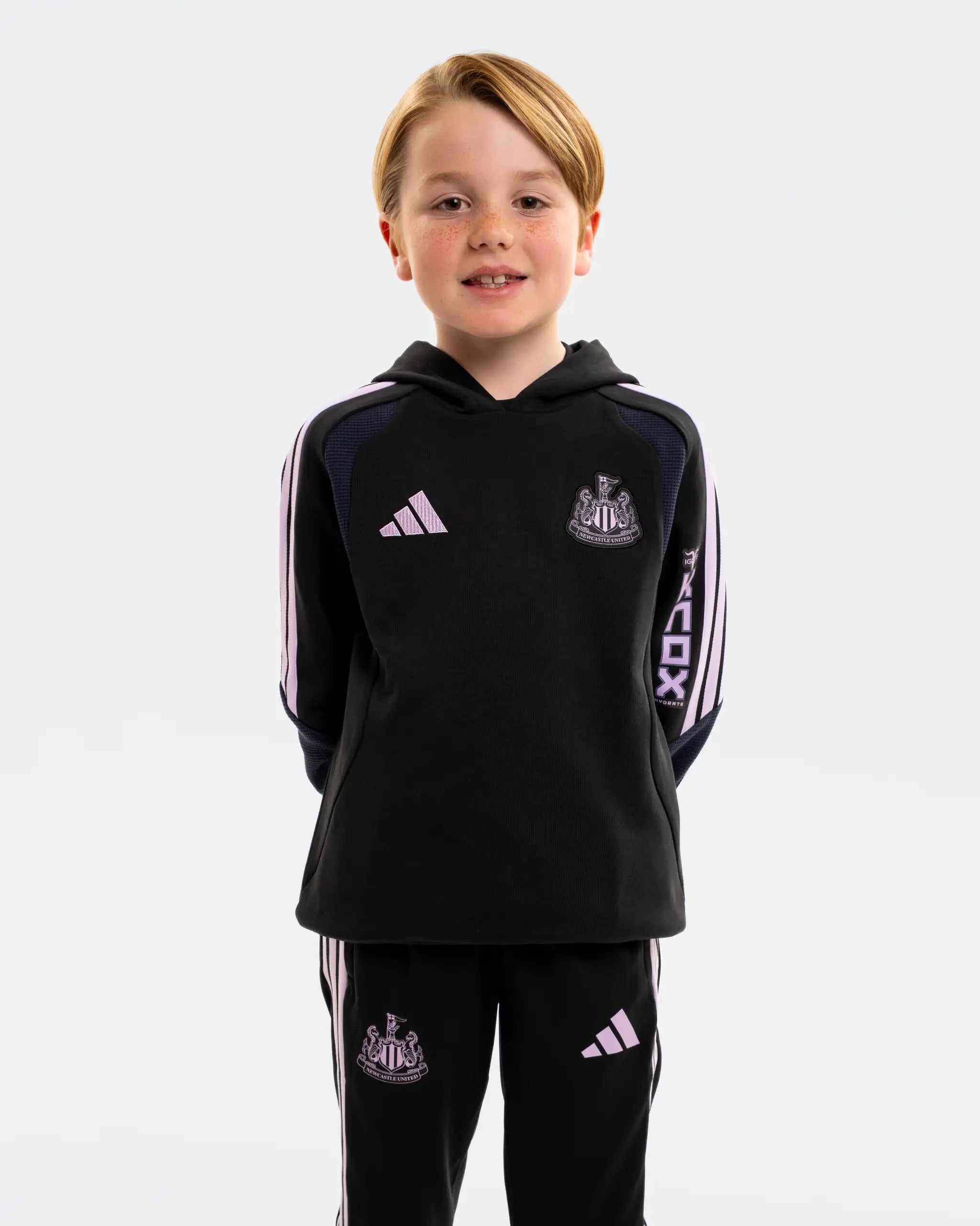Newcastle United adidas Kids' 26/27 Players Range Black Hoodie