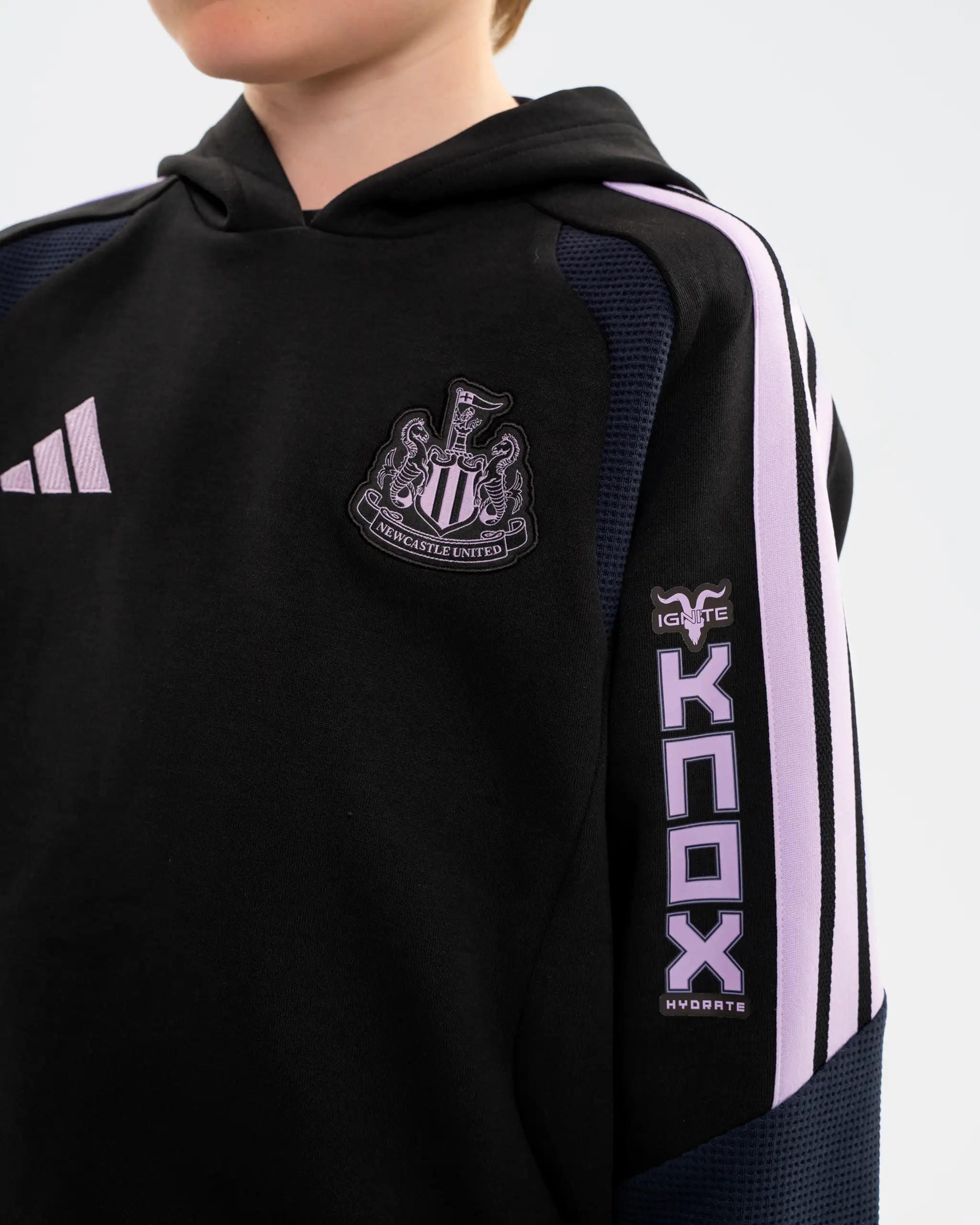 Newcastle United adidas Kids' 26/27 Players Range Black Hoodie