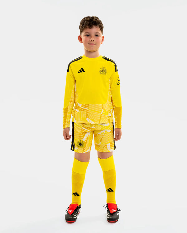 Newcastle United adidas Kids' 26/27 Yellow Goalkeeper Shorts