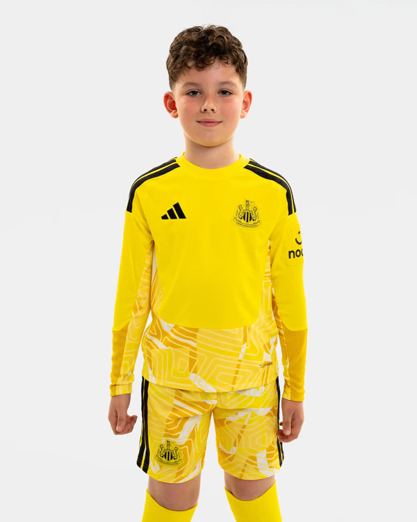 Newcastle United adidas Kids' 26/27 Yellow Long Sleeve Goalkeeper Shirt