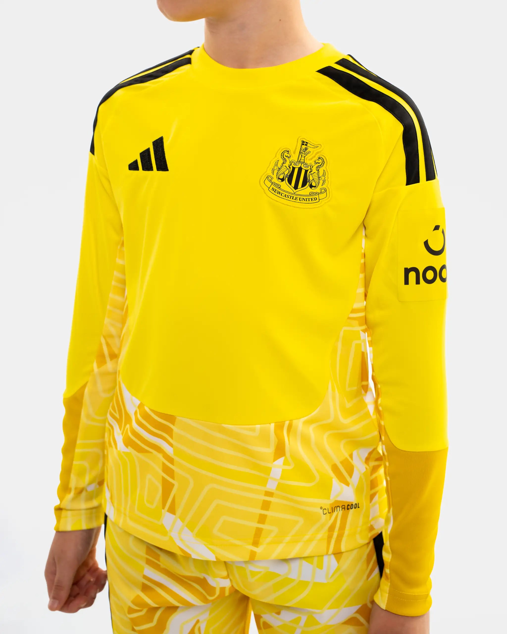 Newcastle United adidas Kids' 26/27 Yellow Long Sleeve Goalkeeper Shirt